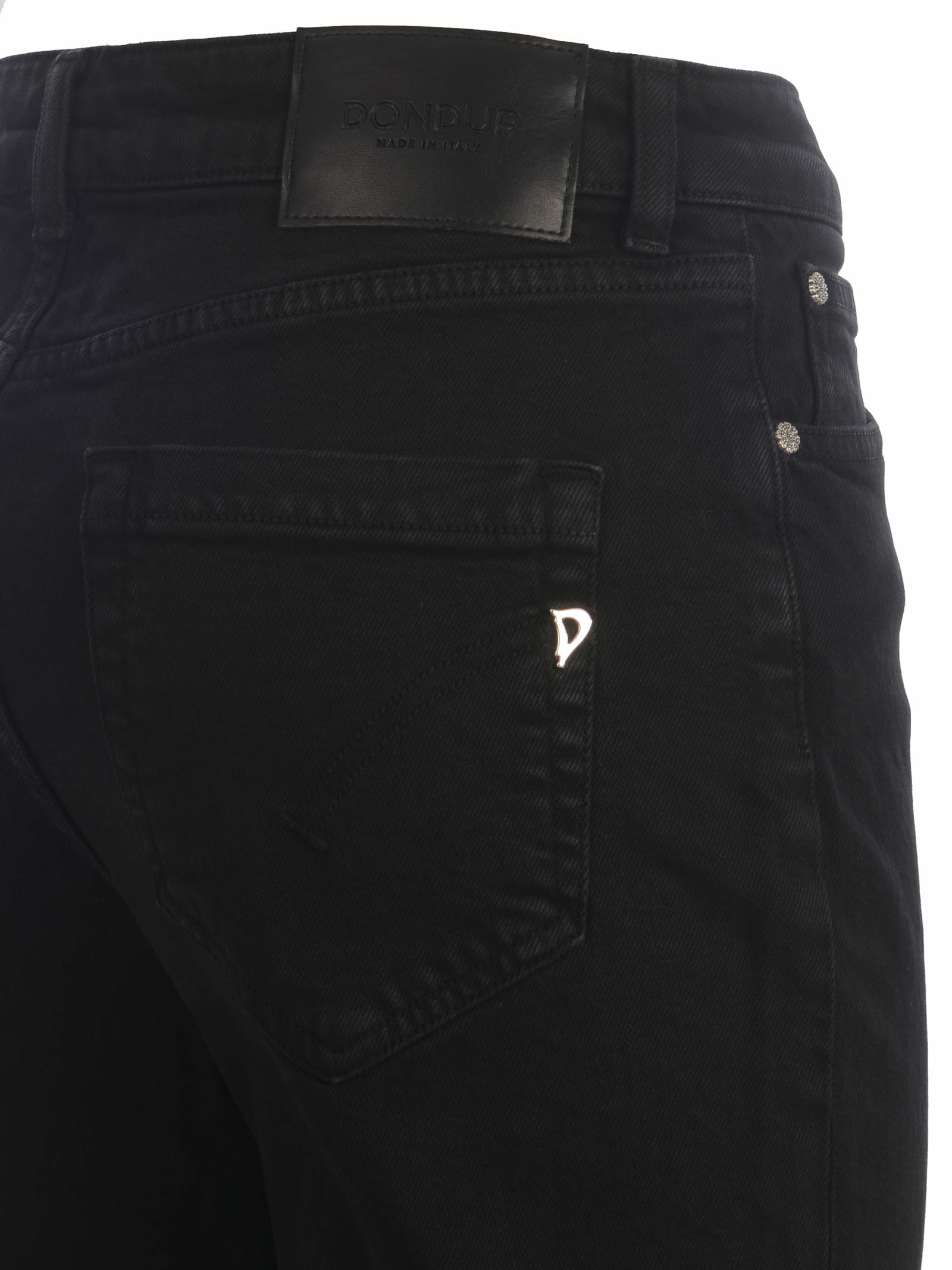Shop Dondup Jeans  Koons In Stretch Denim In Black
