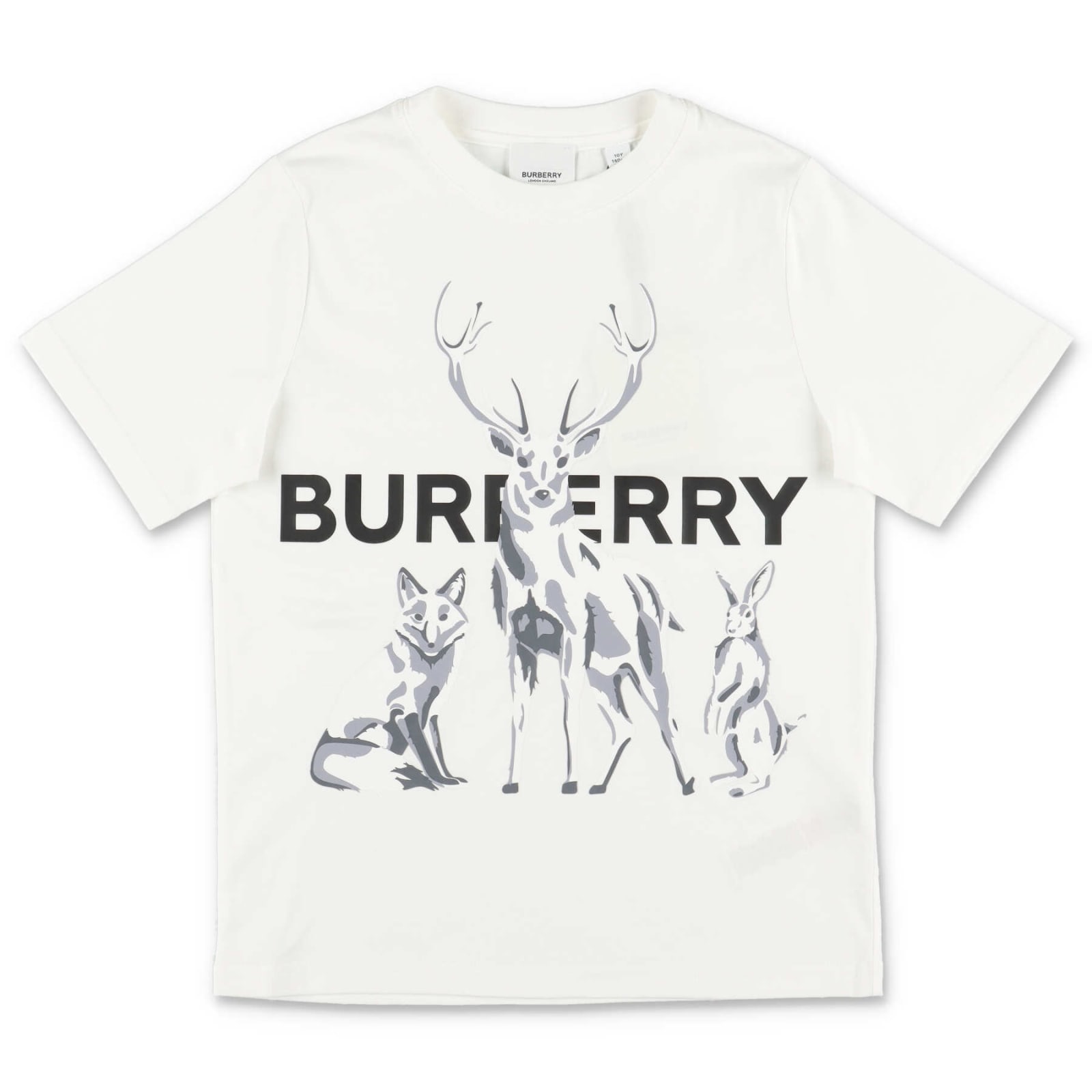 Burberry T-shirt Bianca In Jersey Di Cotone