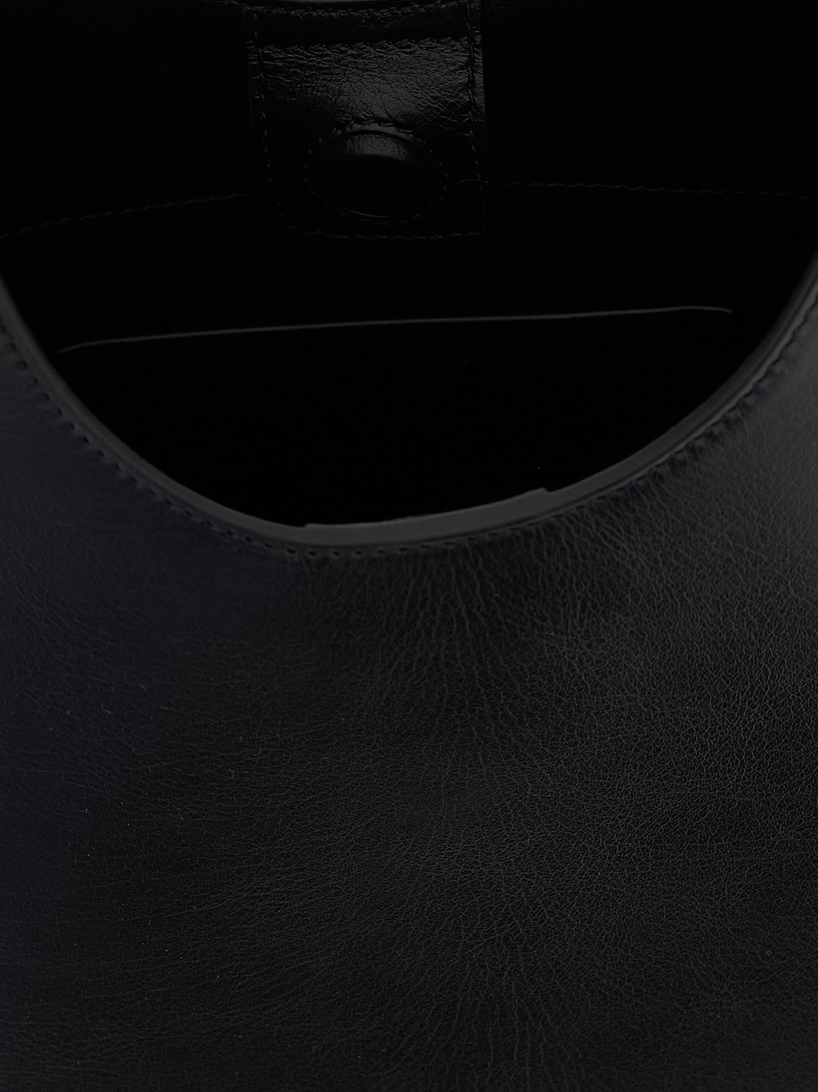 Jil Sander Small Eldorado Studded Shoulder Bag In Black