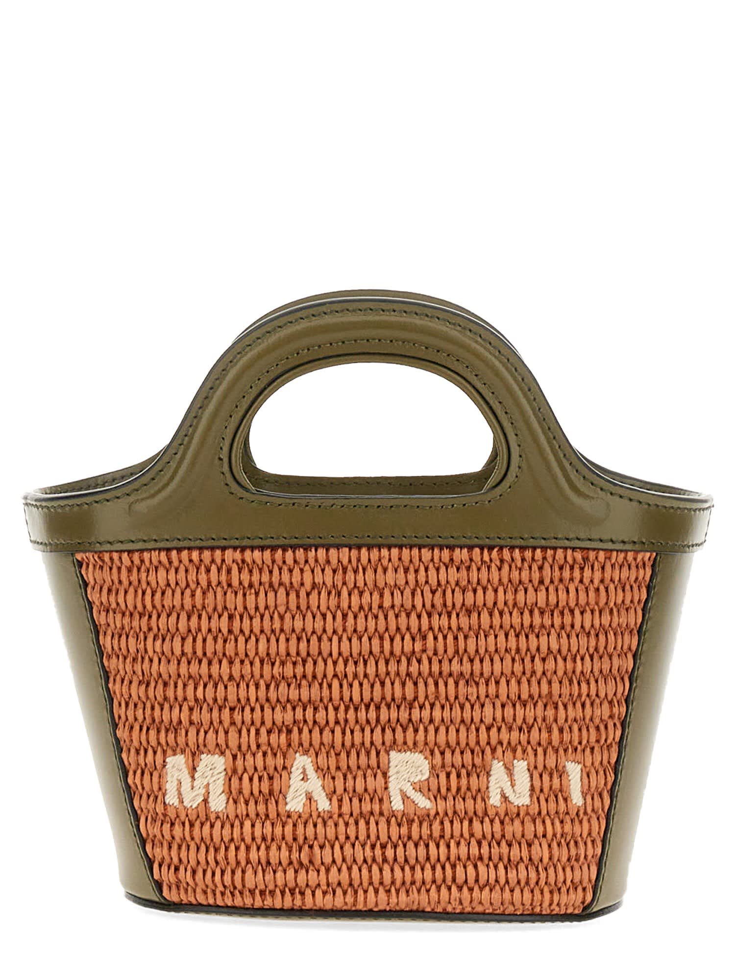 Shop Marni Tropicalia Micro Bag In Brown
