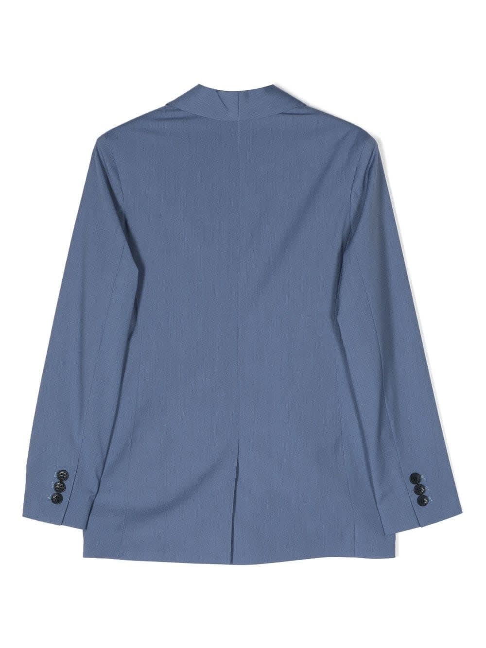Shop Daniele Alessandrini Jacket With Decorative Buttons In Light Blue