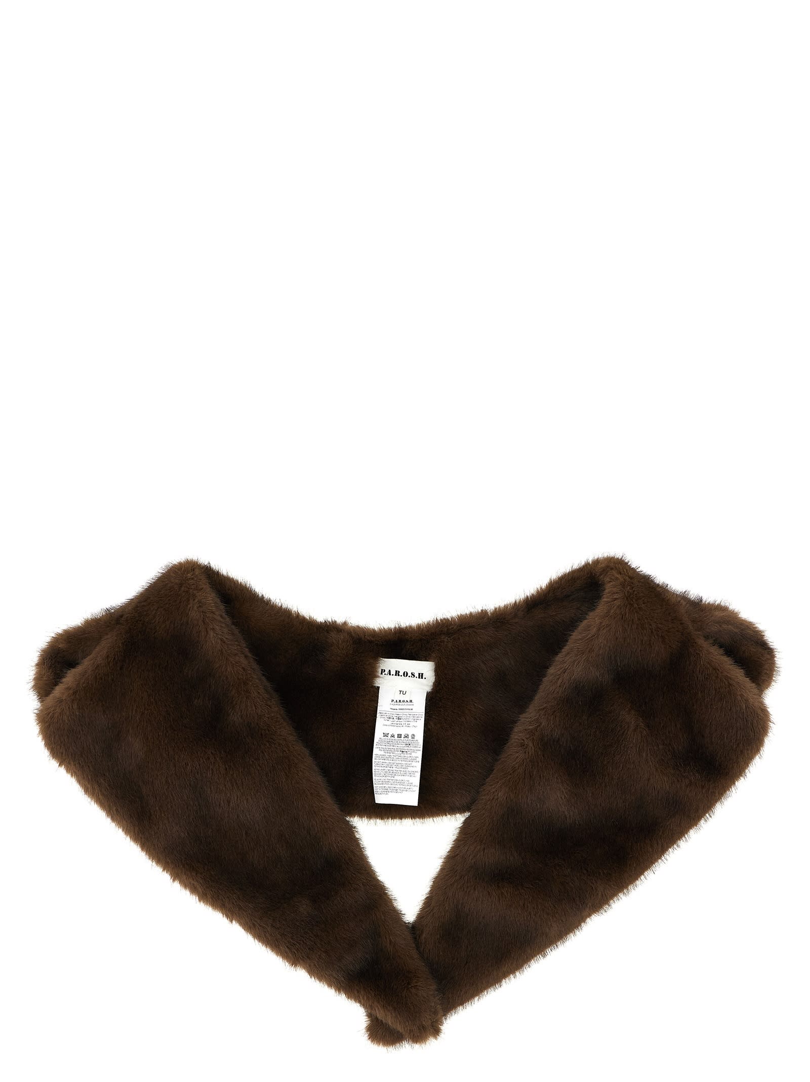 P.a.r.o.s.h P. A.r. O.s. H. Eco Fur Neck In Brown