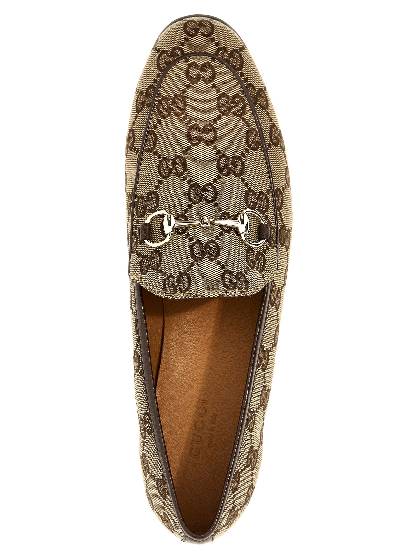 Shop Gucci Jordaan Loafers In Beige