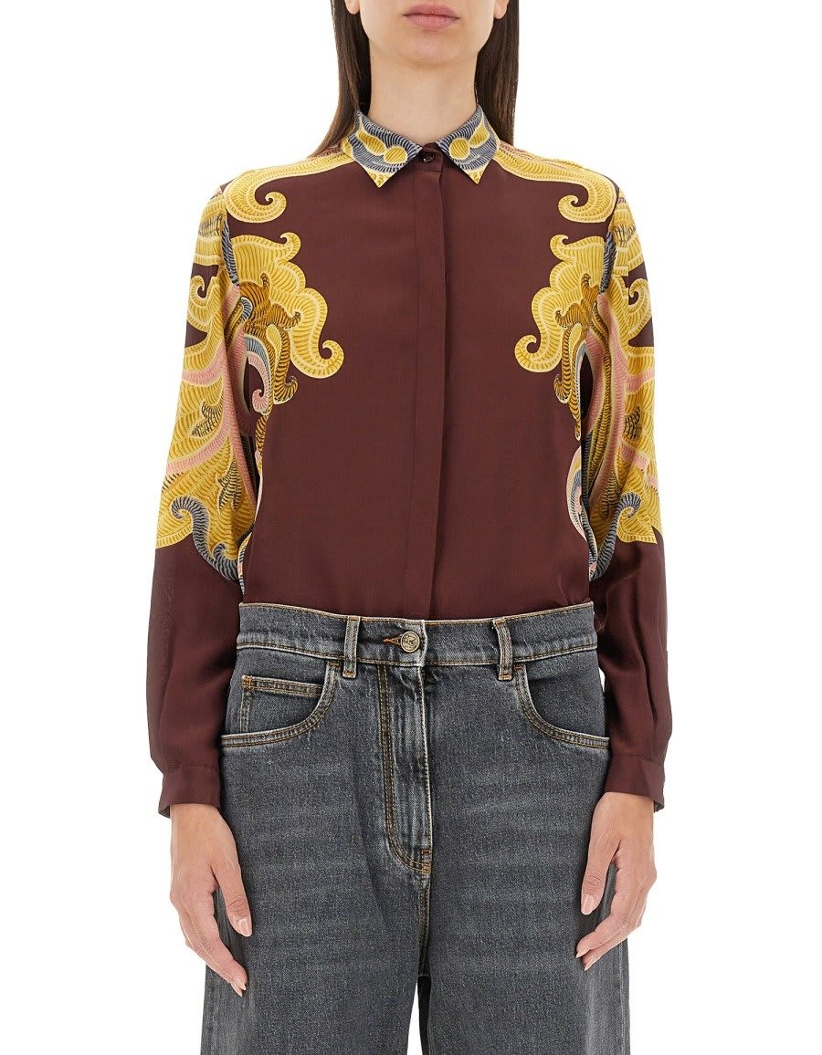 Paisley Printed Crepe Shirt