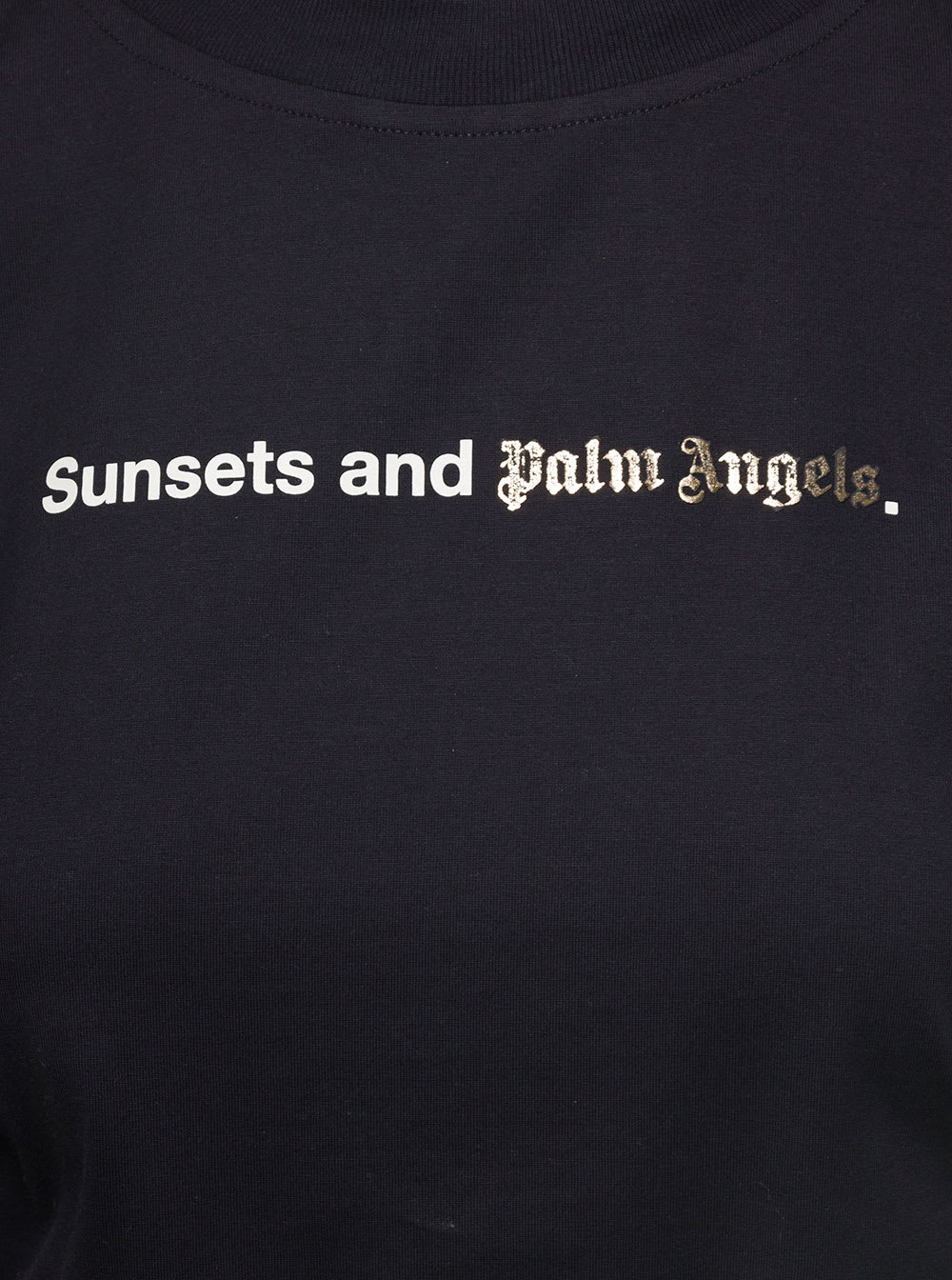 Shop Palm Angels Sunset Rouched Tee In Black