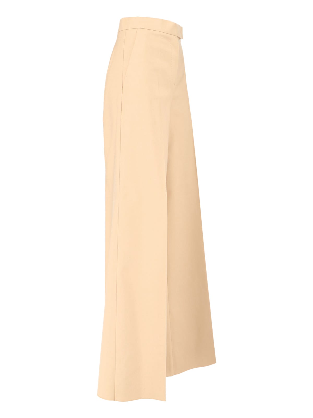 Max Mara Straight Leg Trousers High Waist In Neutral