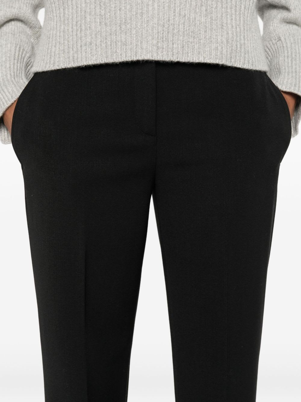 Via Masini 80 Button-fastening Trousers In Black