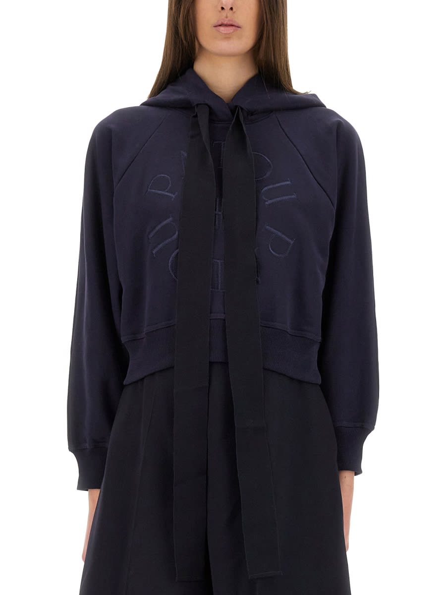 Patou Sweatshirt With Logo In Blue
