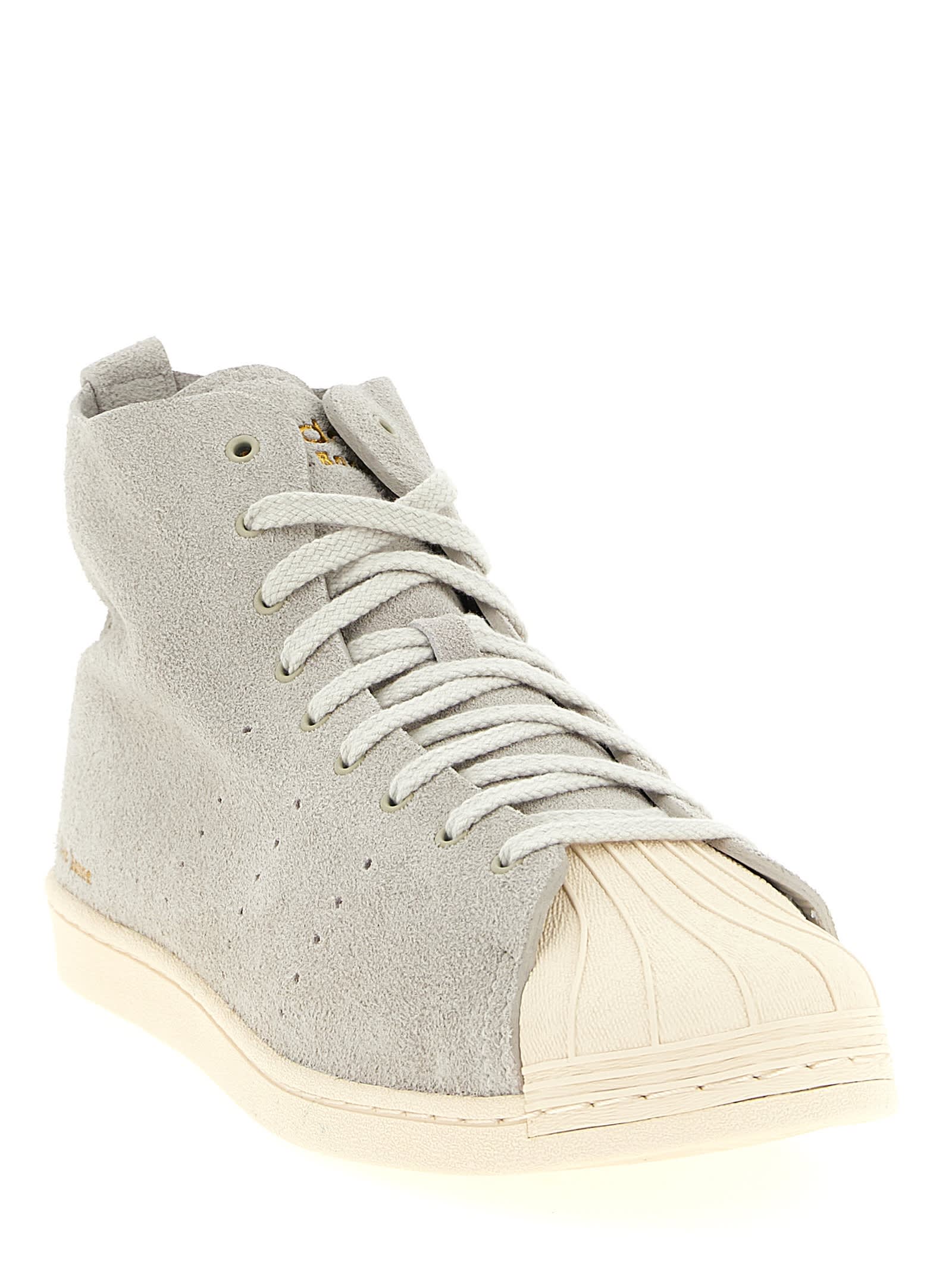 Adidas Originals Superstar Hi Sneakers In Gray