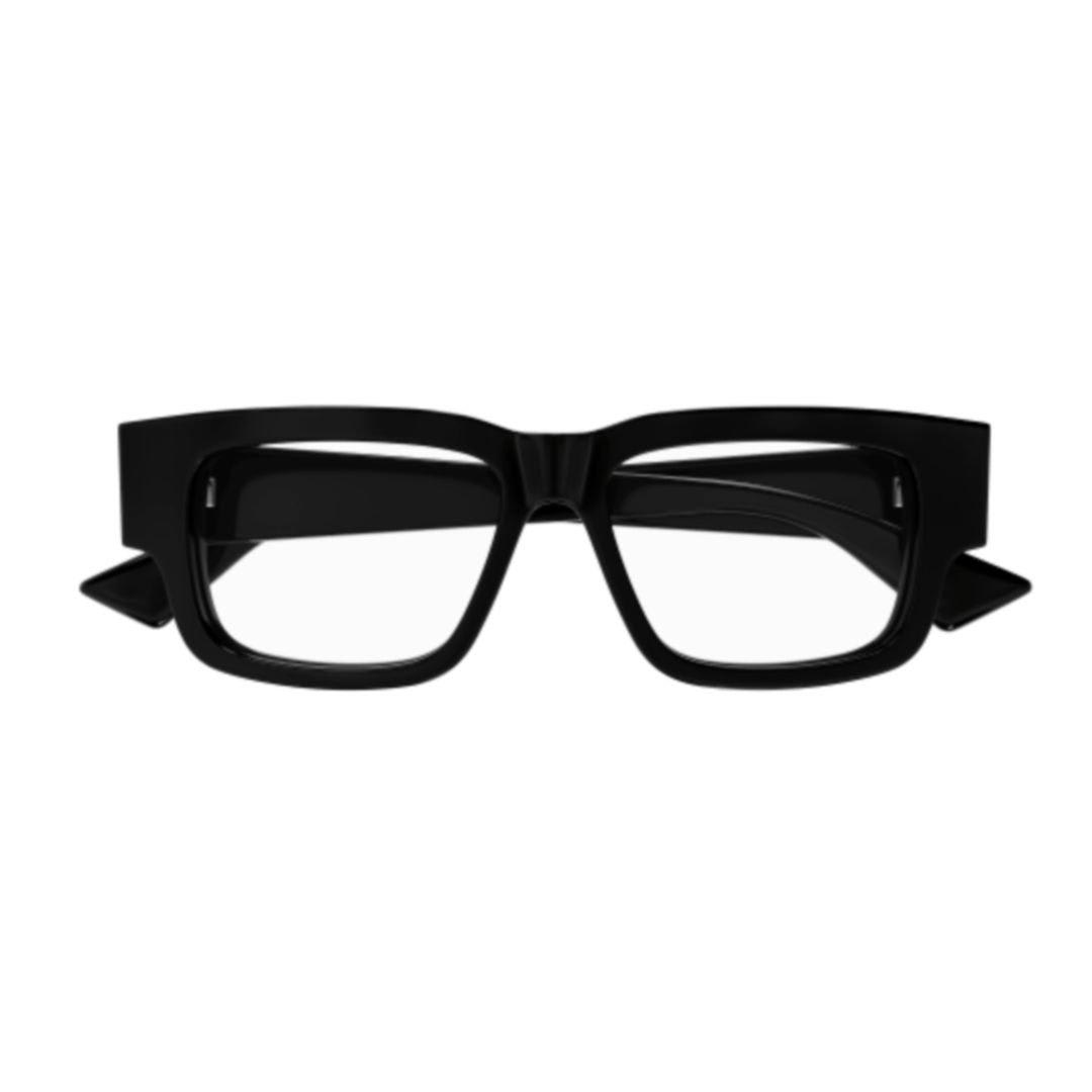 Shop Bottega Veneta Square Frame Glasses In 001 Black Grey Transparen