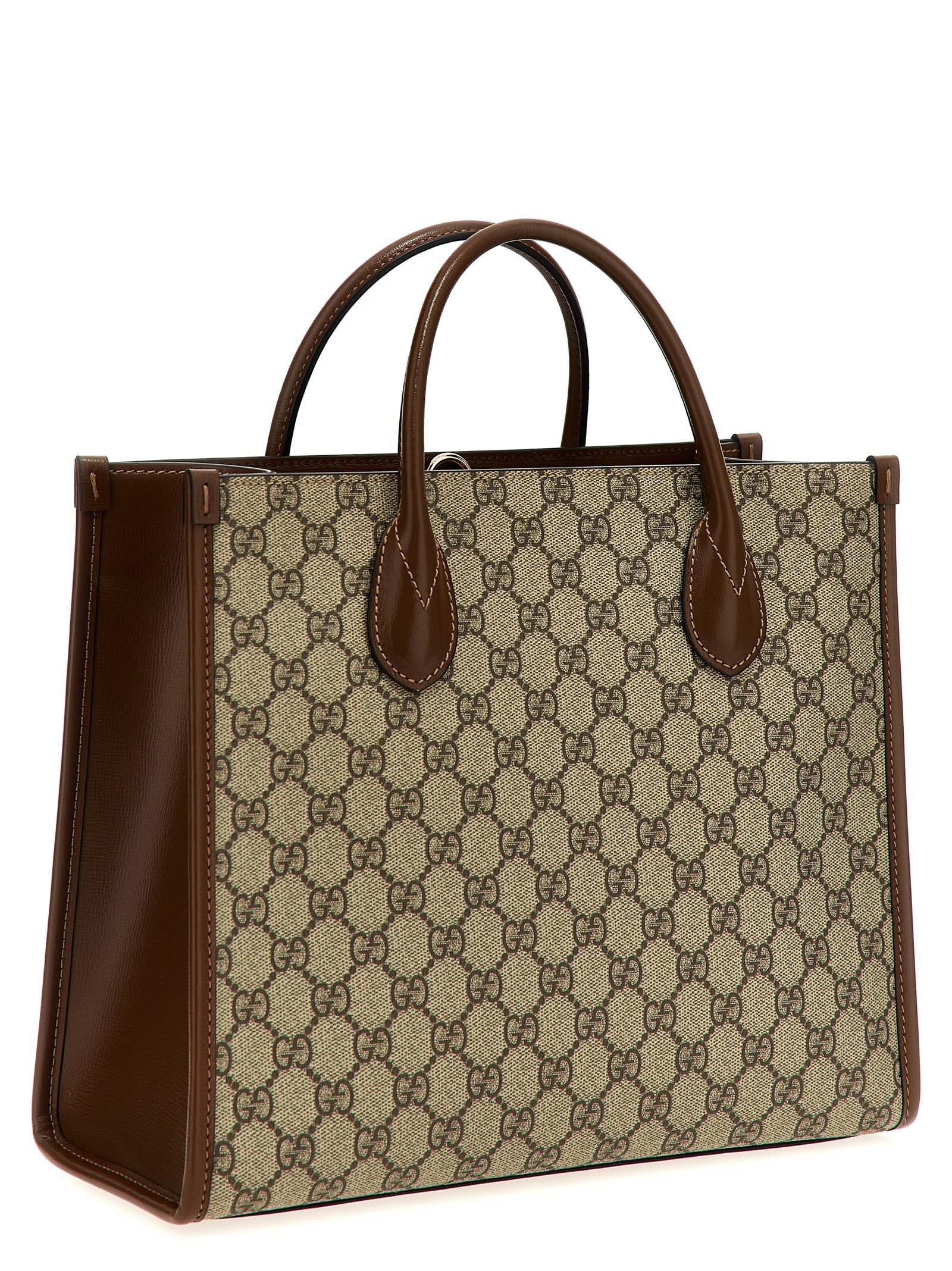 Shop Gucci Small Gg Shopping Bag In Beige