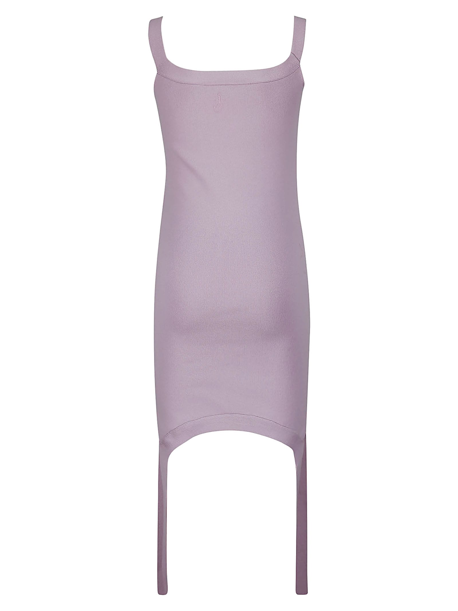 Shop Jw Anderson Deconstructed Dress In Lilac