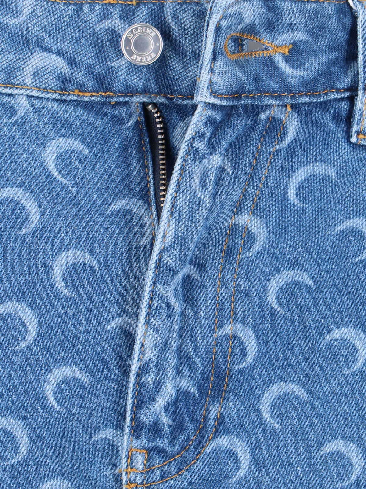 Marine Serre Moon Jeans In Blue