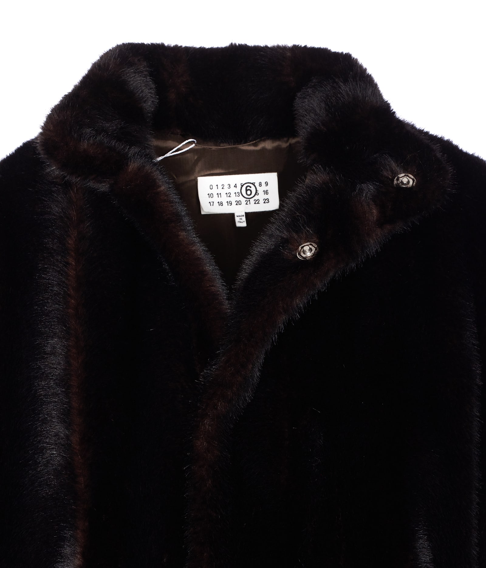 Mm6 Maison Margiela Faux Fur Jacket In Brown