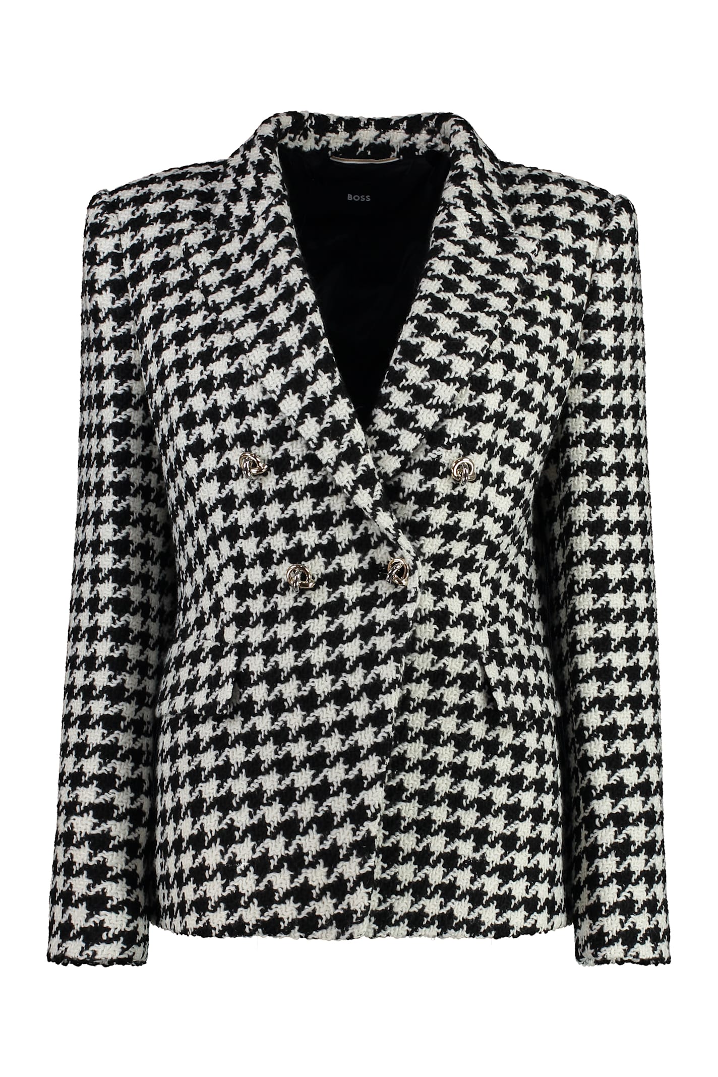 Houndstooth Double Breast Blazer