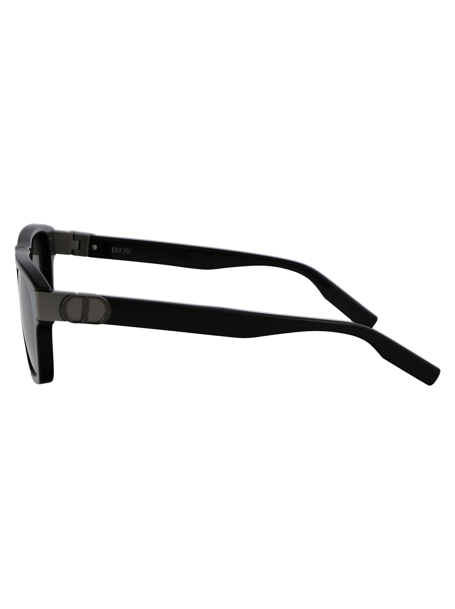 Shop Dior Cd Icon S3i Sunglasses In 14a0 Shiny Black / Smoke