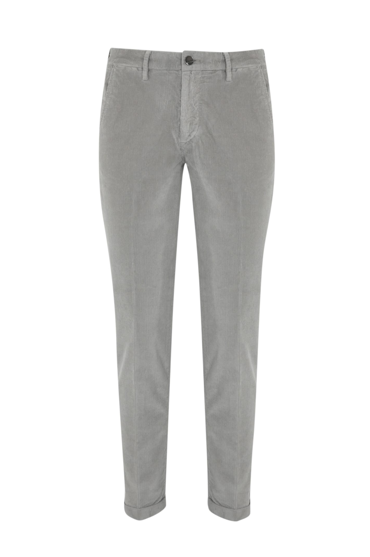 Shop Re-hash Mucha Chino Trousers In Corduroy In Grigio