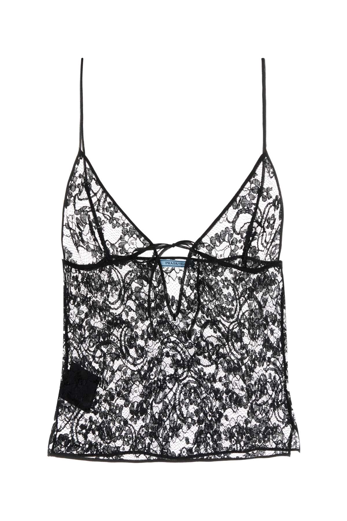 Prada Black Lace Top