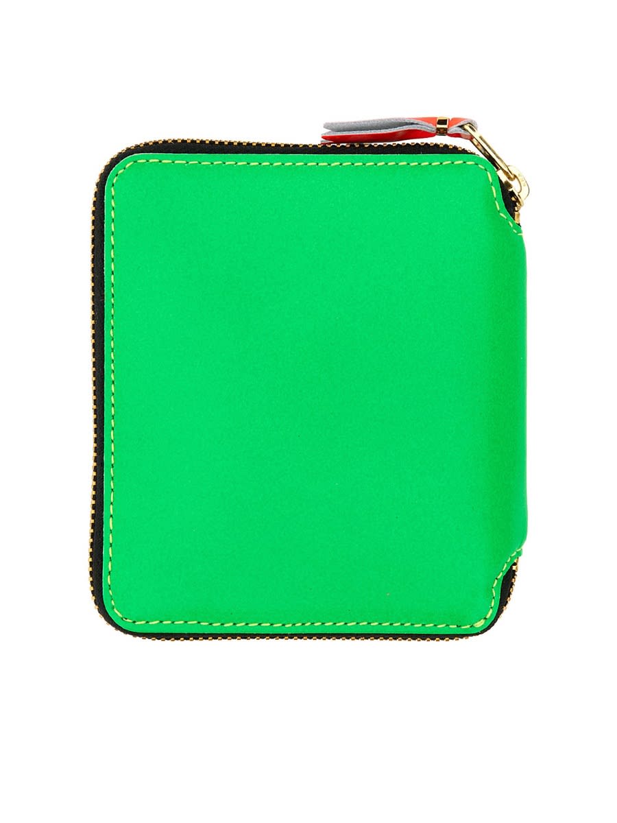 Shop Comme Des Garçons Super Fluo Wallet In Green