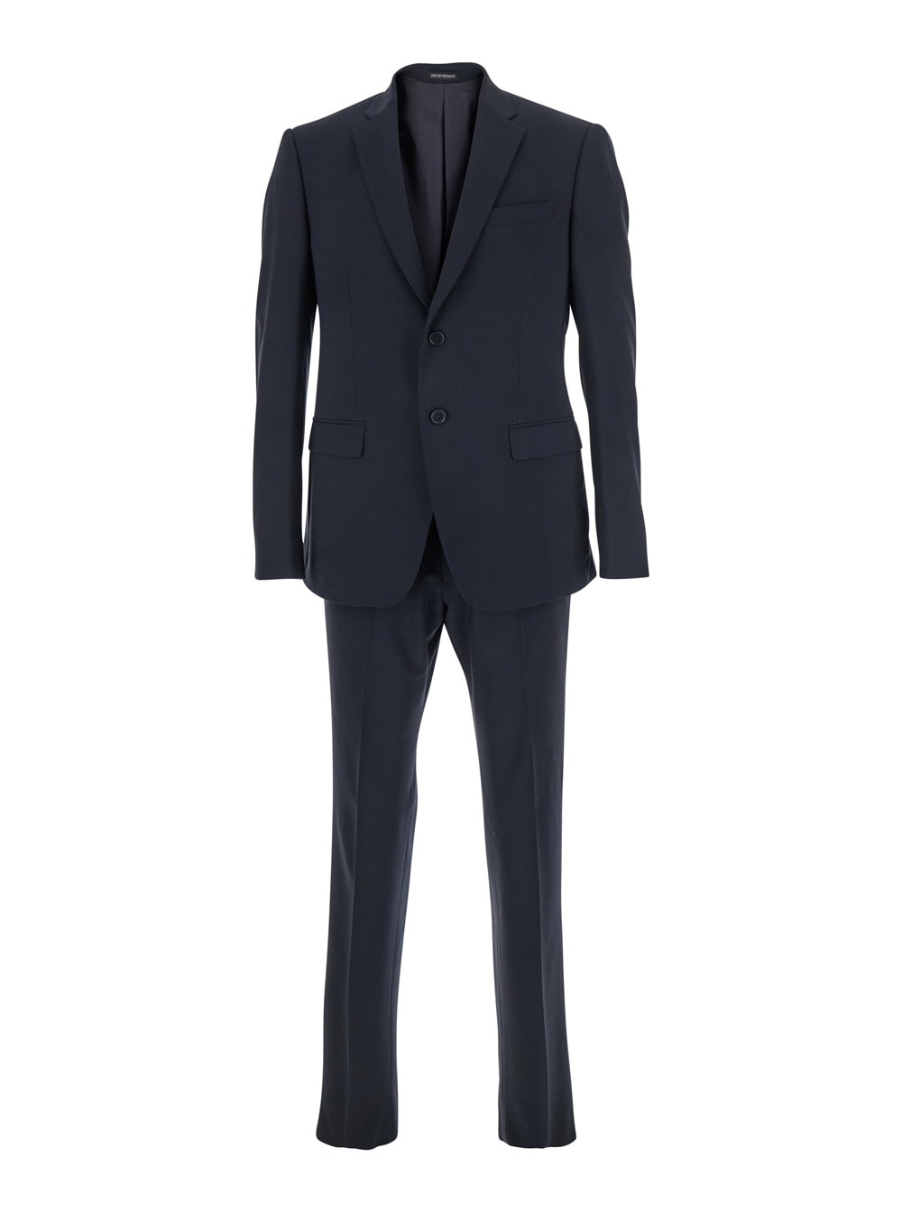 Emporio Armani Giacca Monopetto Pantalone Ventre Piatto In Black