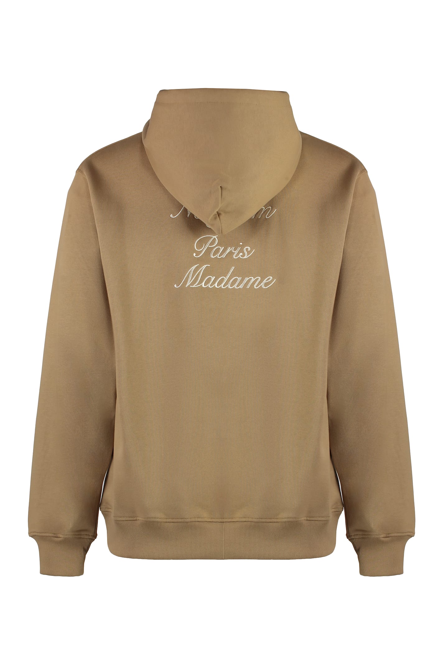 Shop Drôle De Monsieur Slogan Calligraphie Hooded Sweatshirt In Brown