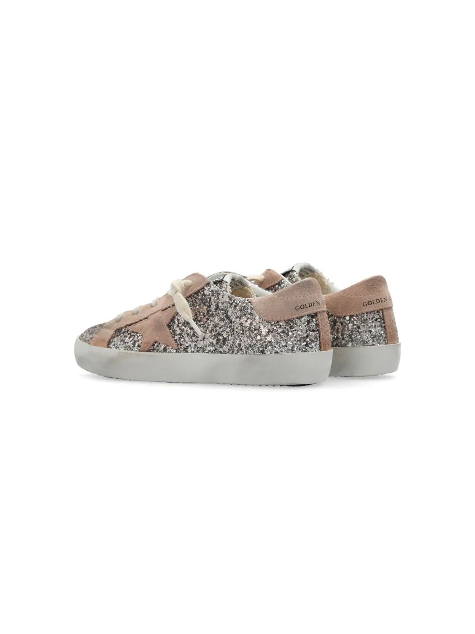 Shop Golden Goose Kids Sneakers Beige In Cinder/powder Pink