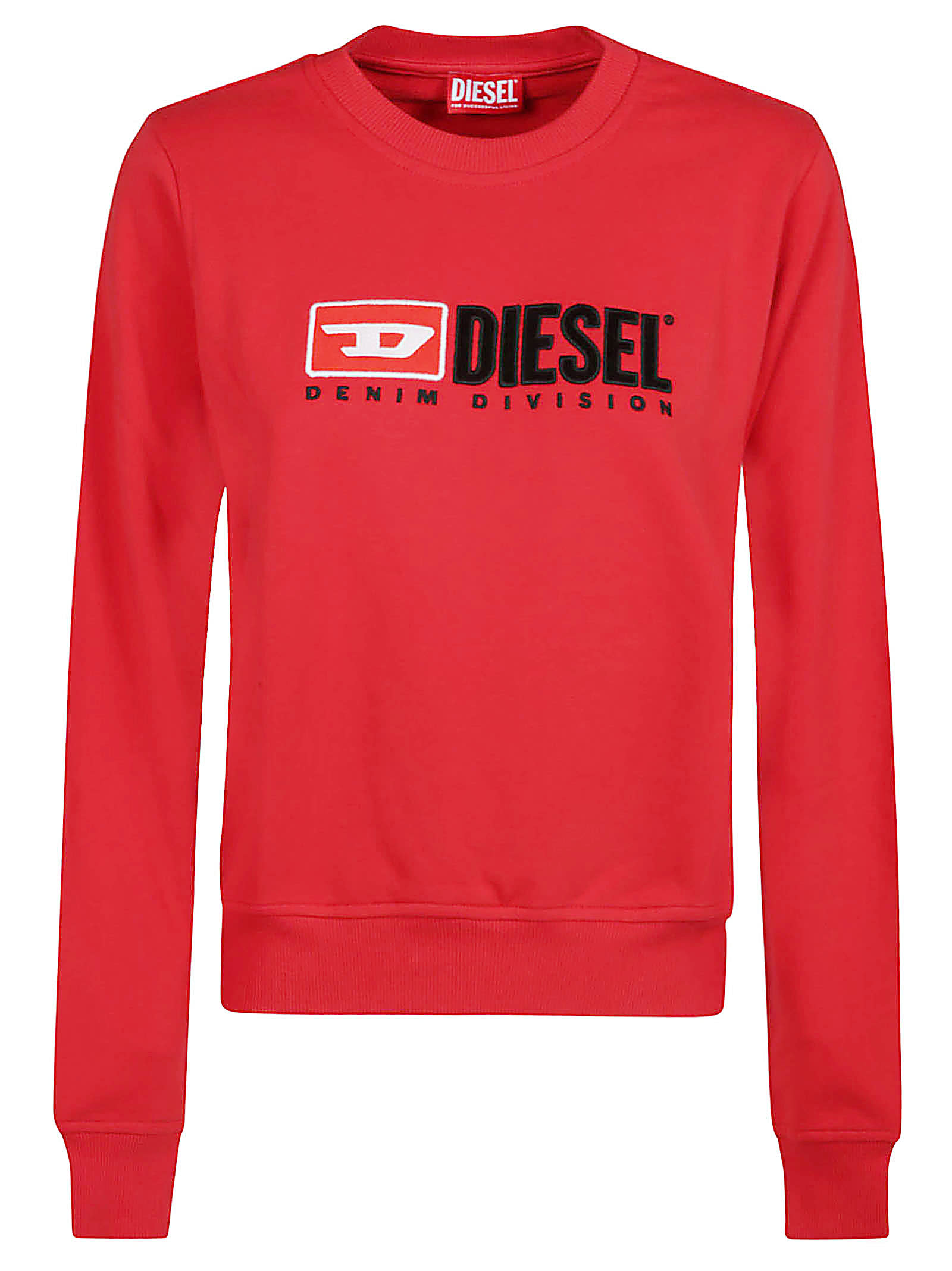 Shop Diesel Chest Logo Rib Trim Sweatshirt In Non Definito