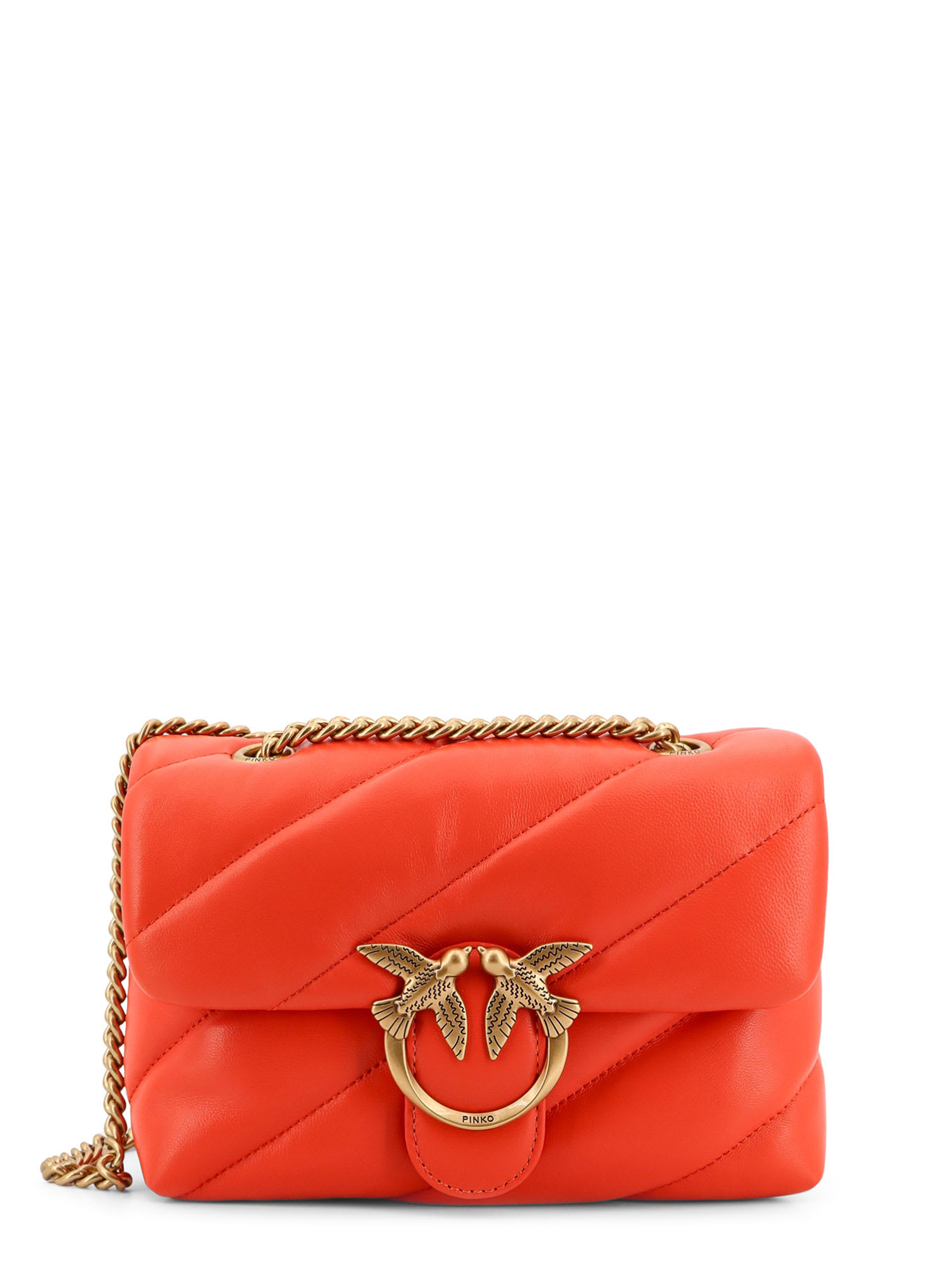 Pinko Classic Love Bag Puff Maxi Quilt In Red