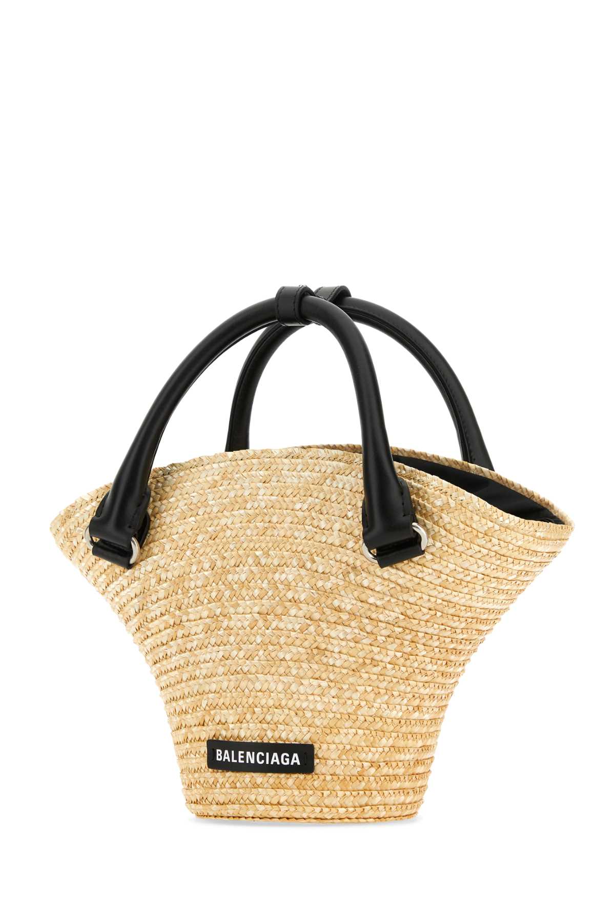 Shop Balenciaga Straw Mini Beach Handbag In 9560