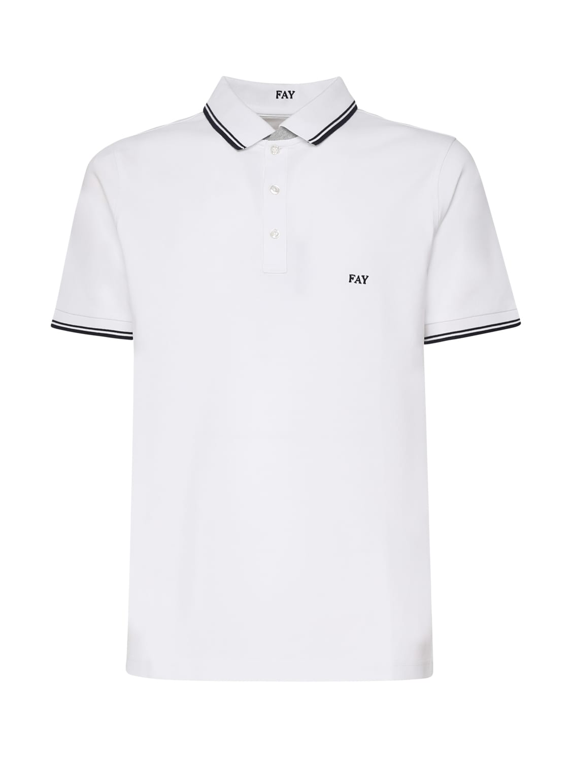 Shop Fay Cotton Polo In White