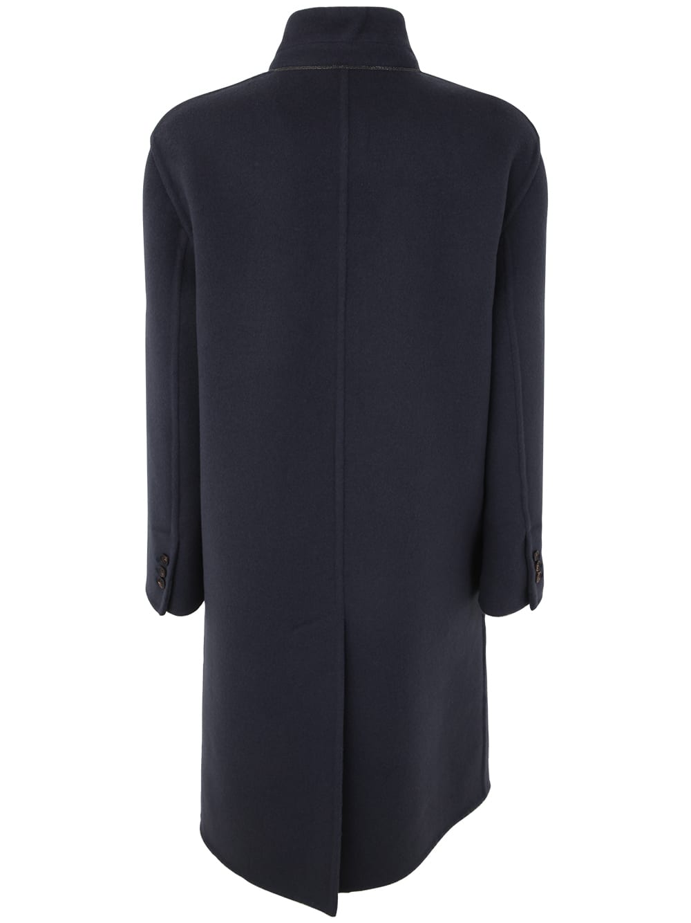 Shop Brunello Cucinelli Double Breasted Overcoat In Night Sky