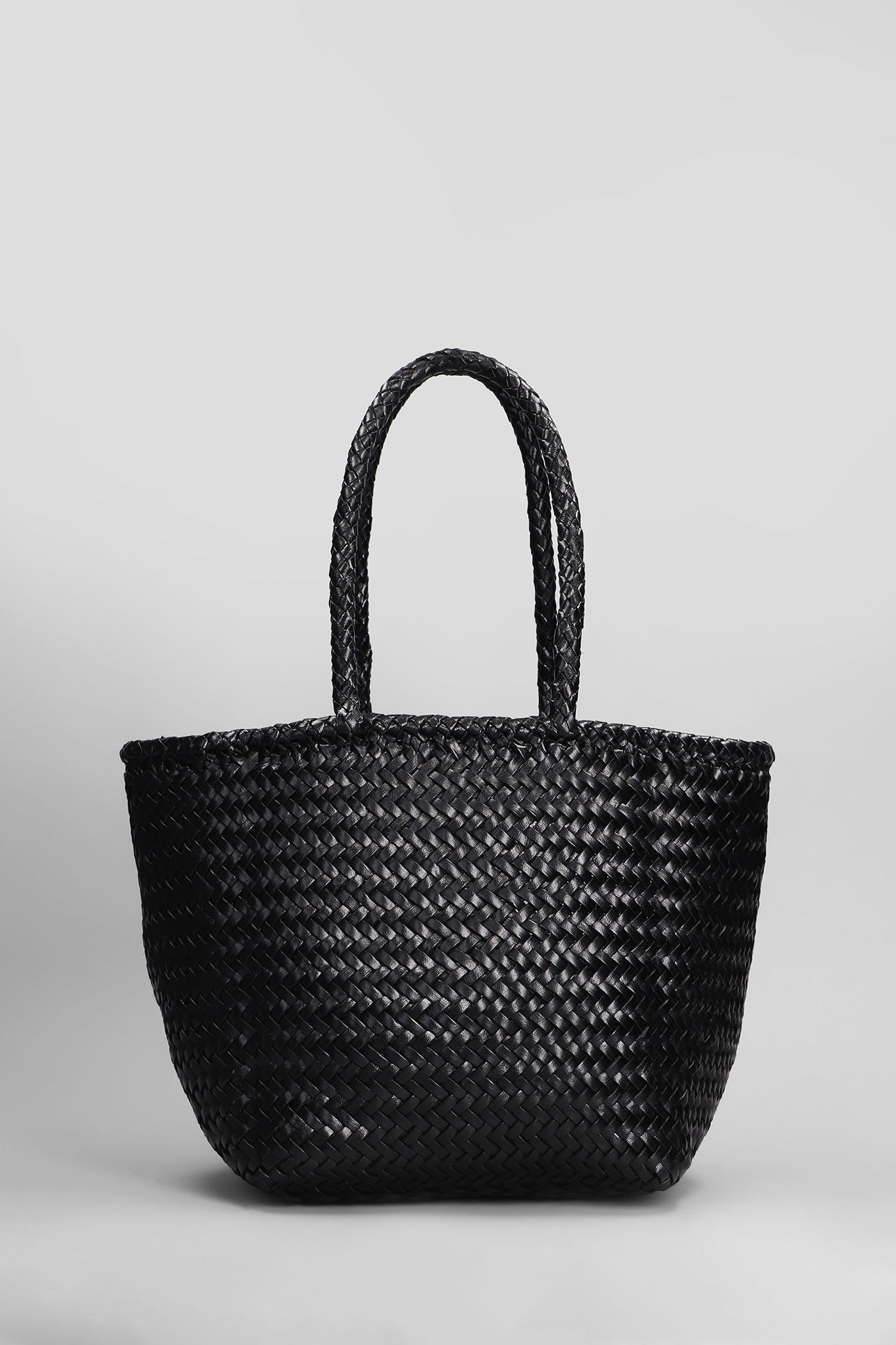 Dragon Diffusion Grace Basket Small Tote In Black Leather In Black