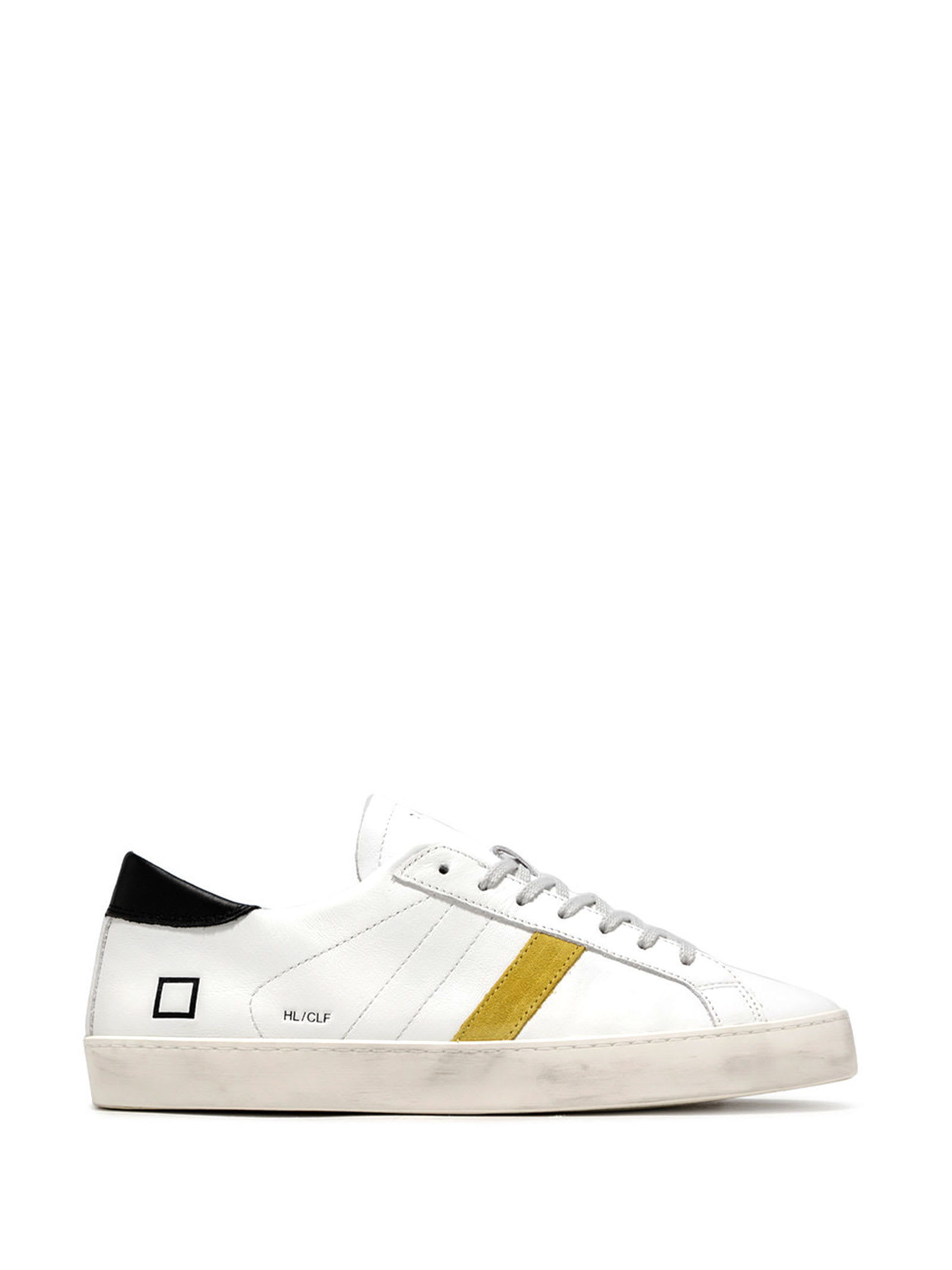 D.A.T.E. Hill Low Sneaker In Leather With Suede Inserts