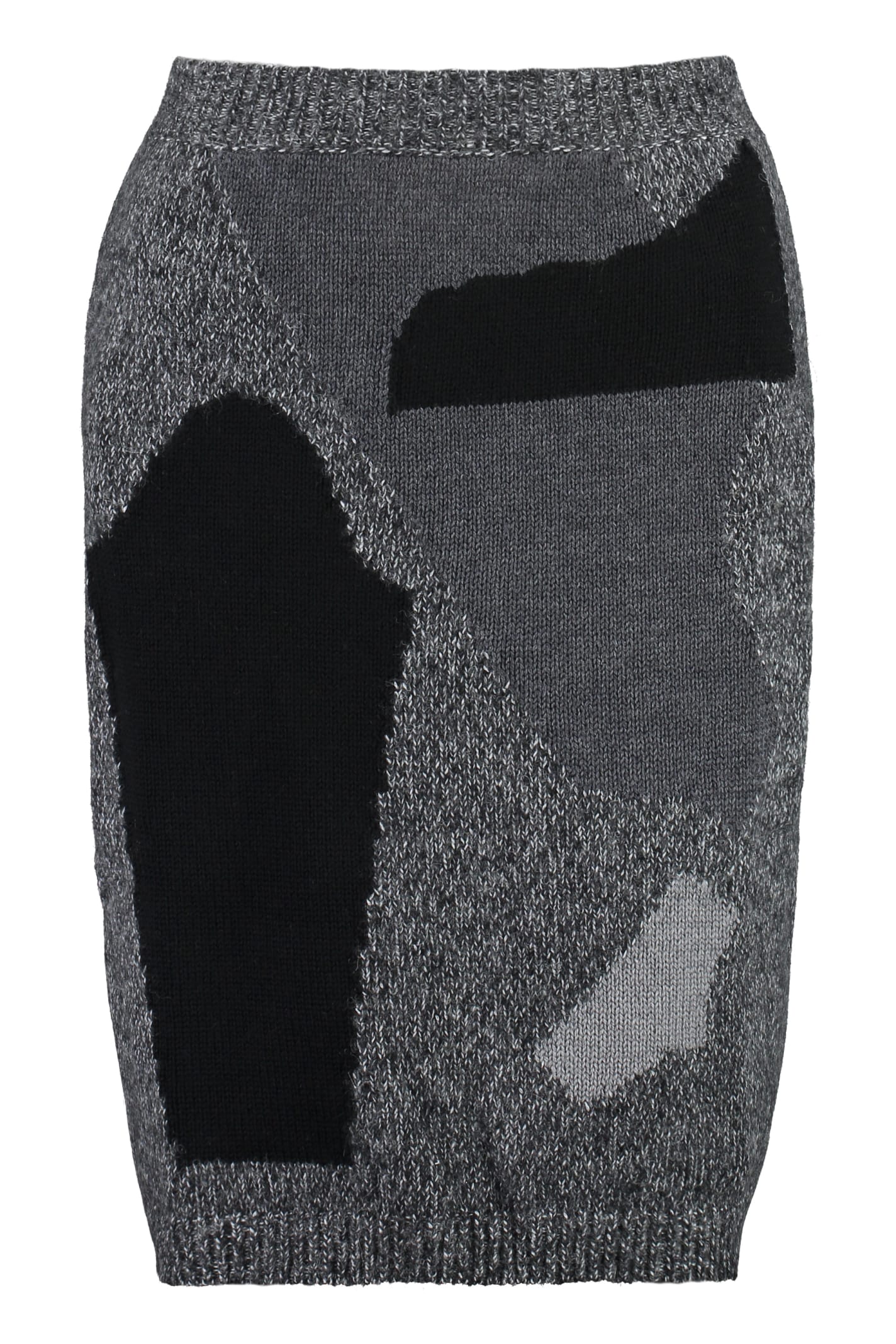 Moschino Knit Skirt In Grey