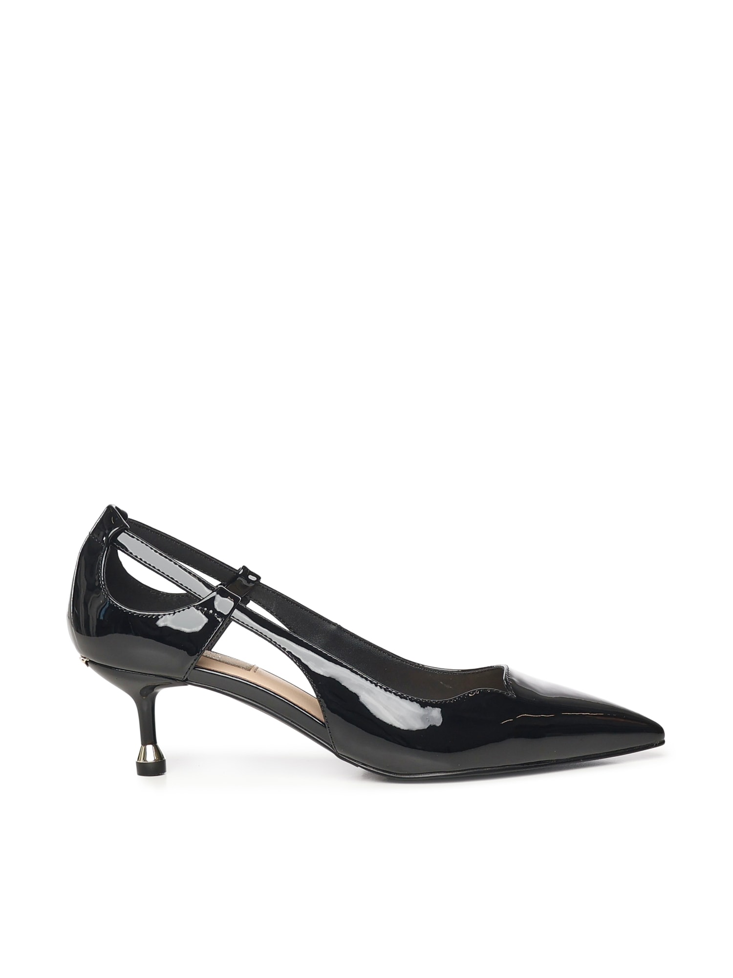 Liu •jo Patent Leather Pumps With Cut-outs In Black