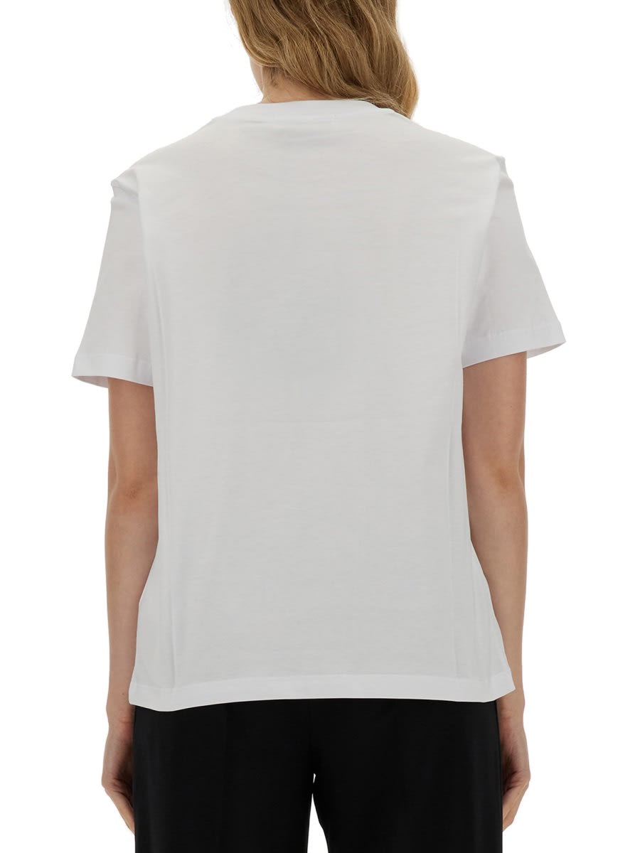 Shop Msgm Jersey T-shirt In White