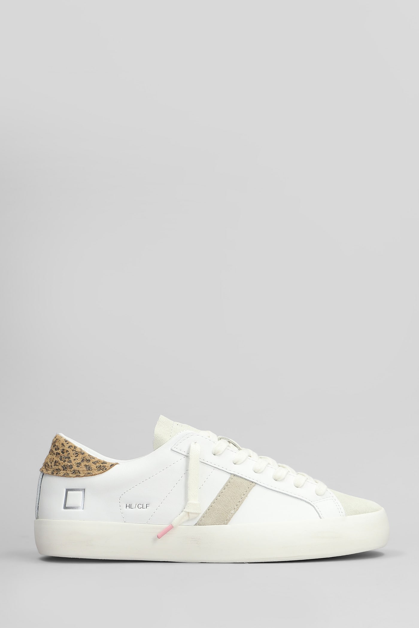 D. A.T. E. Hill Low Sneakers In White Suede And Leather