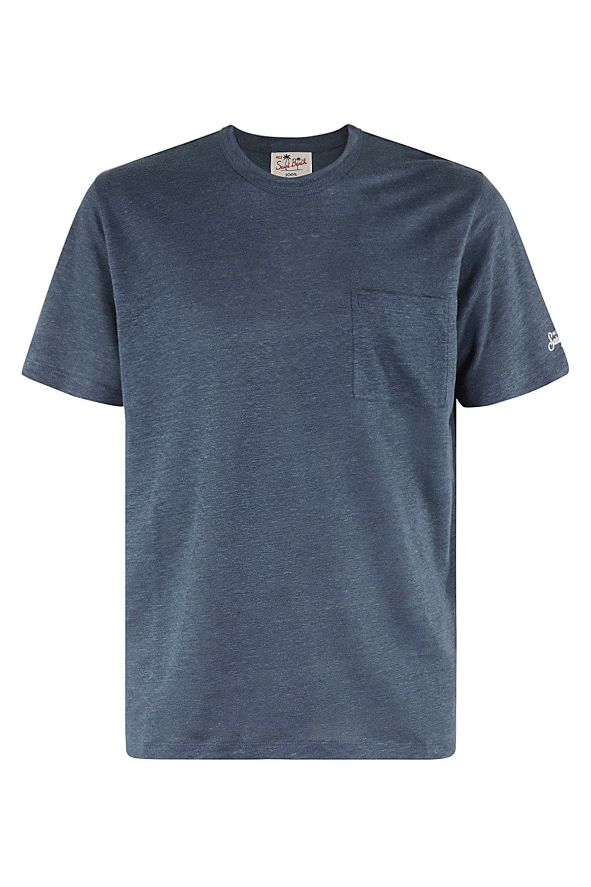 Linen T Shirt With Front Pocket