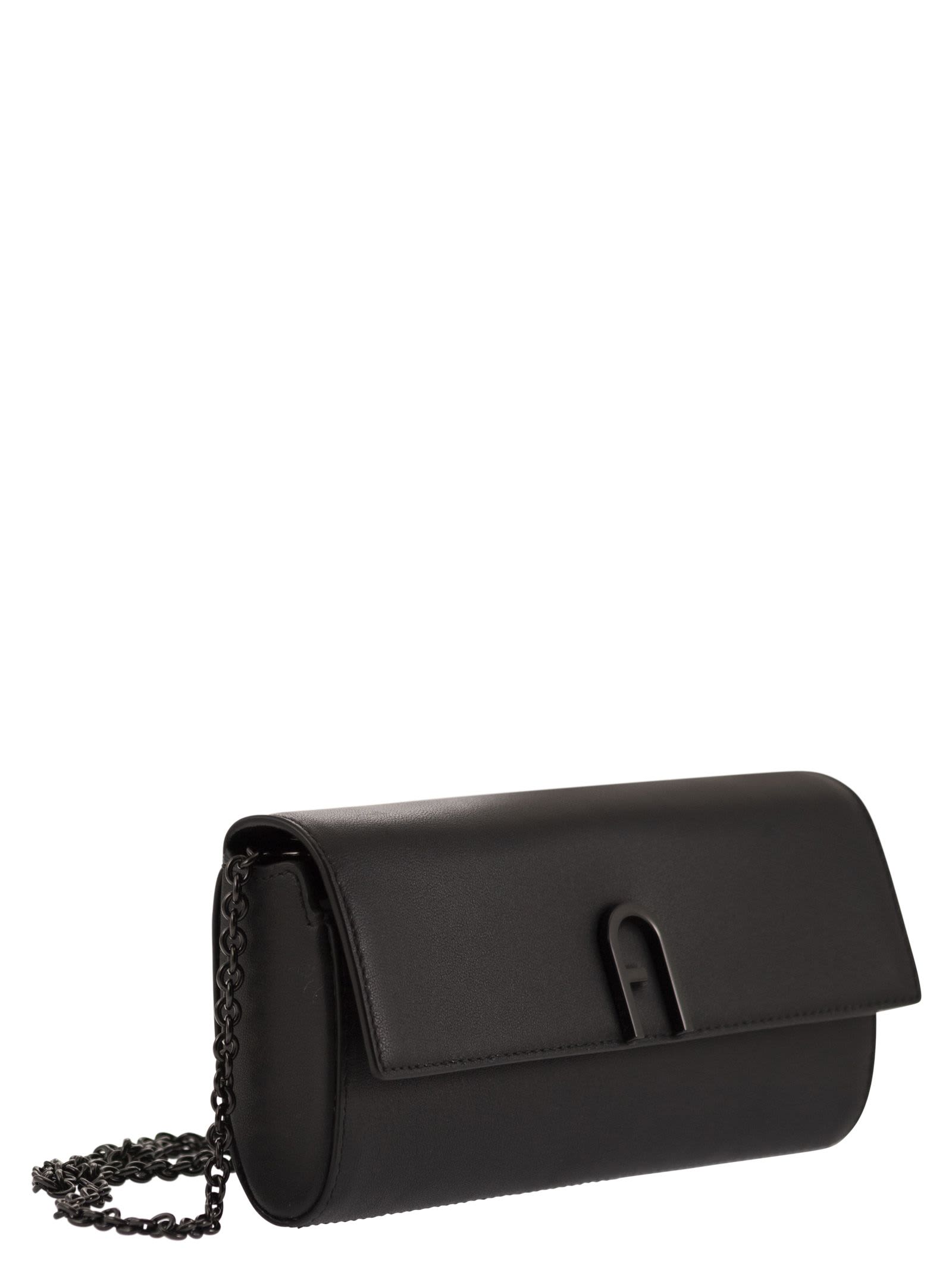 Shop Furla Flow - Mini Shoulder Bag In Black