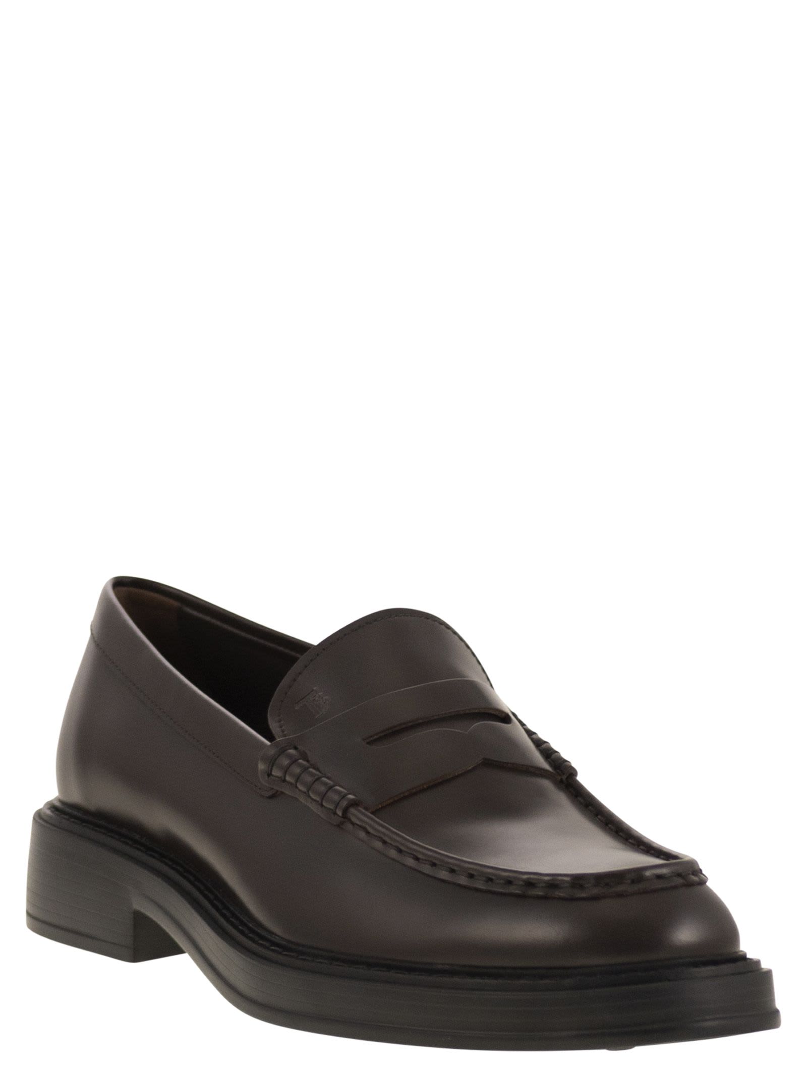 Tod's Mocassino Extralight 61k Loafers Black In Brown