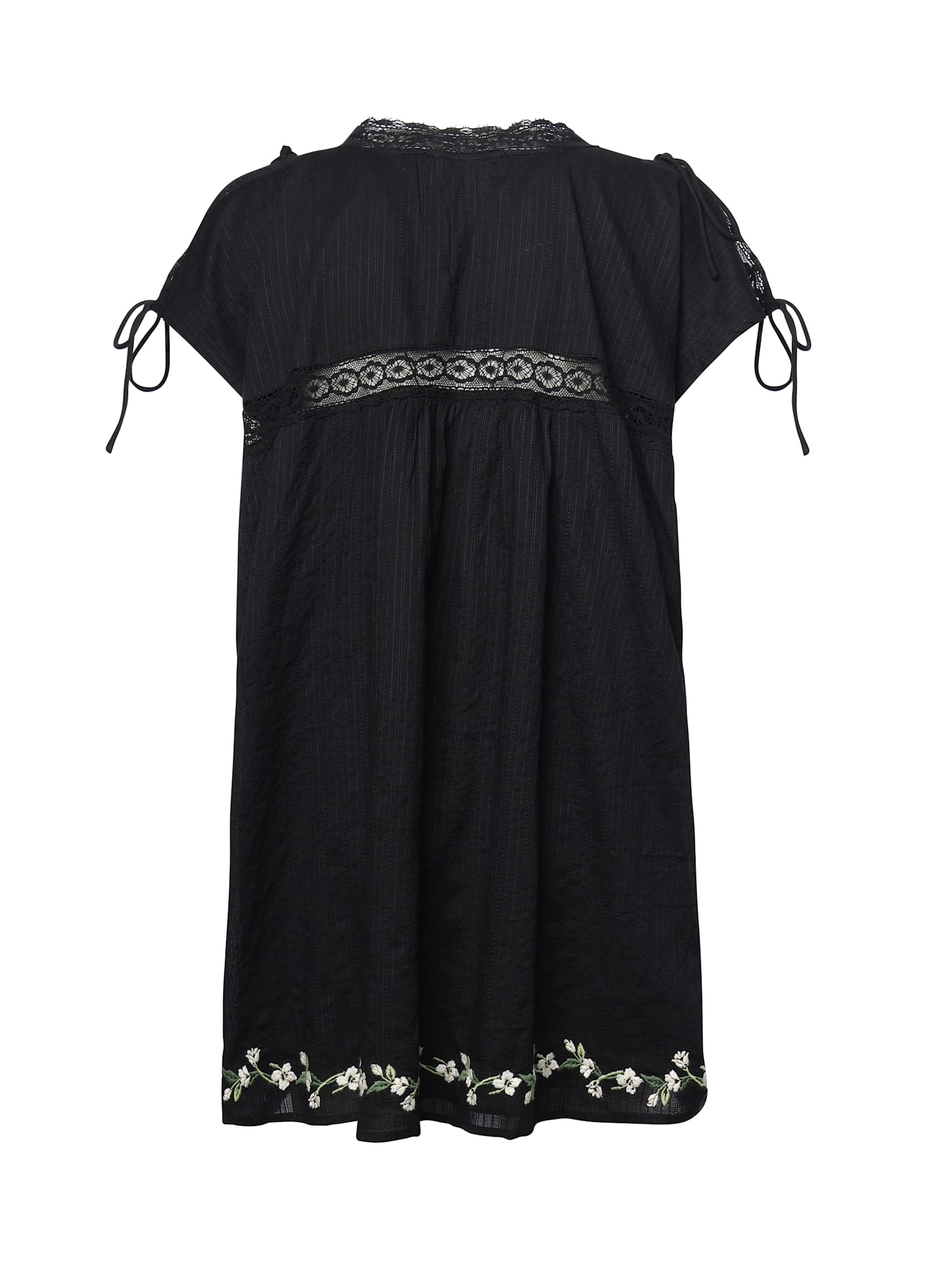 For Love & Lemons Jolene Embroidered Mini Dress In Black