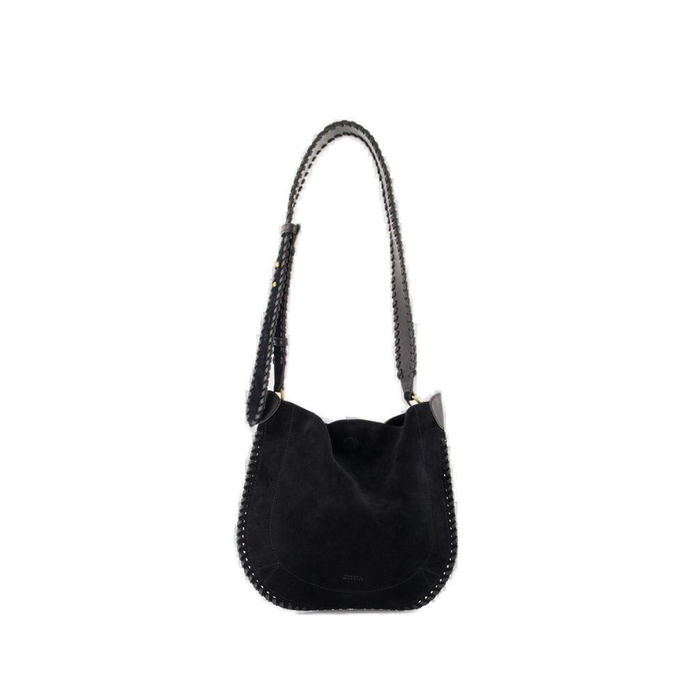 Shop Isabel Marant Oskan Whipstitch Trim Shoulder Bag In Black