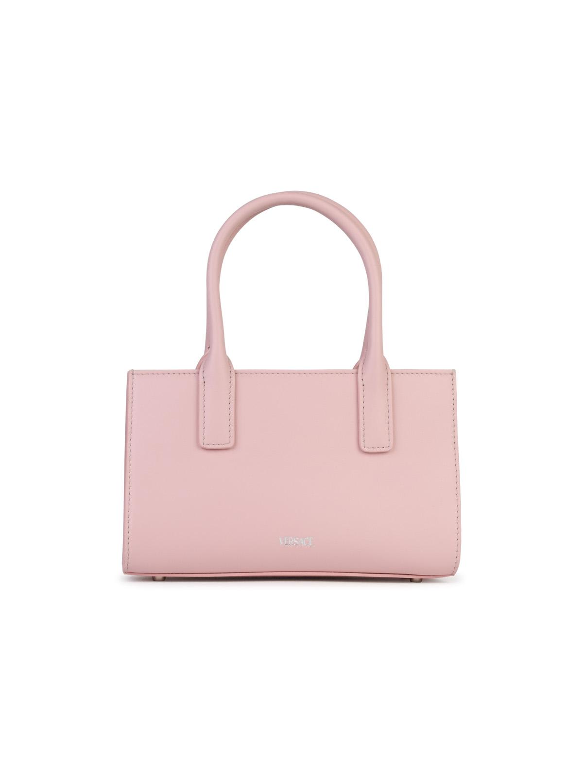 Shop Versace Small Medusa 95 Light Pink Leather Bag