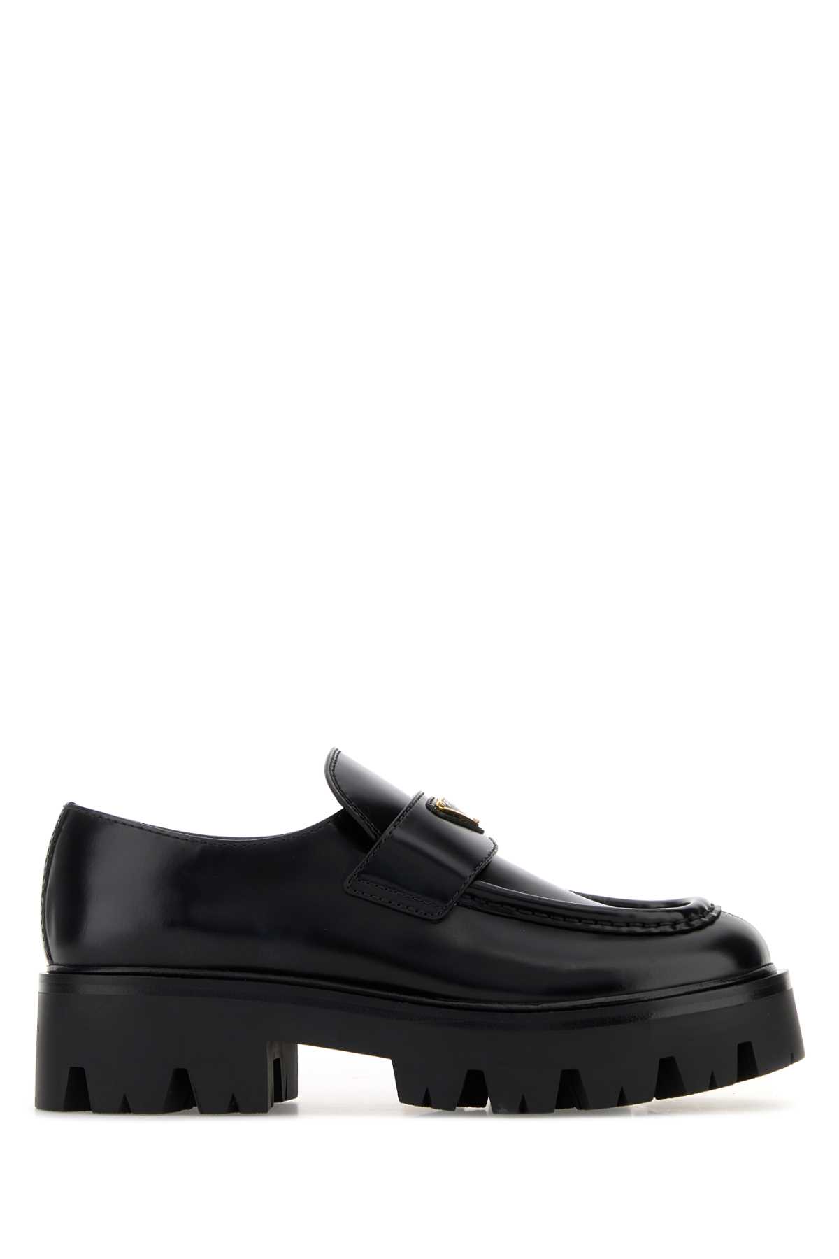 Prada Modern Loafers With Chunky Sole Design In Black