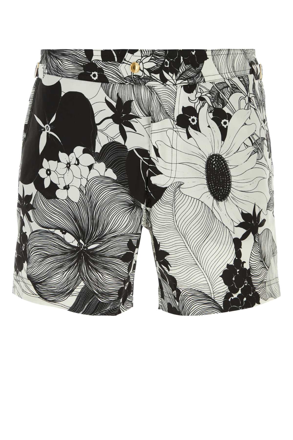 Shop Tom Ford Printed Polyester Swimming Shorts In Comboblack