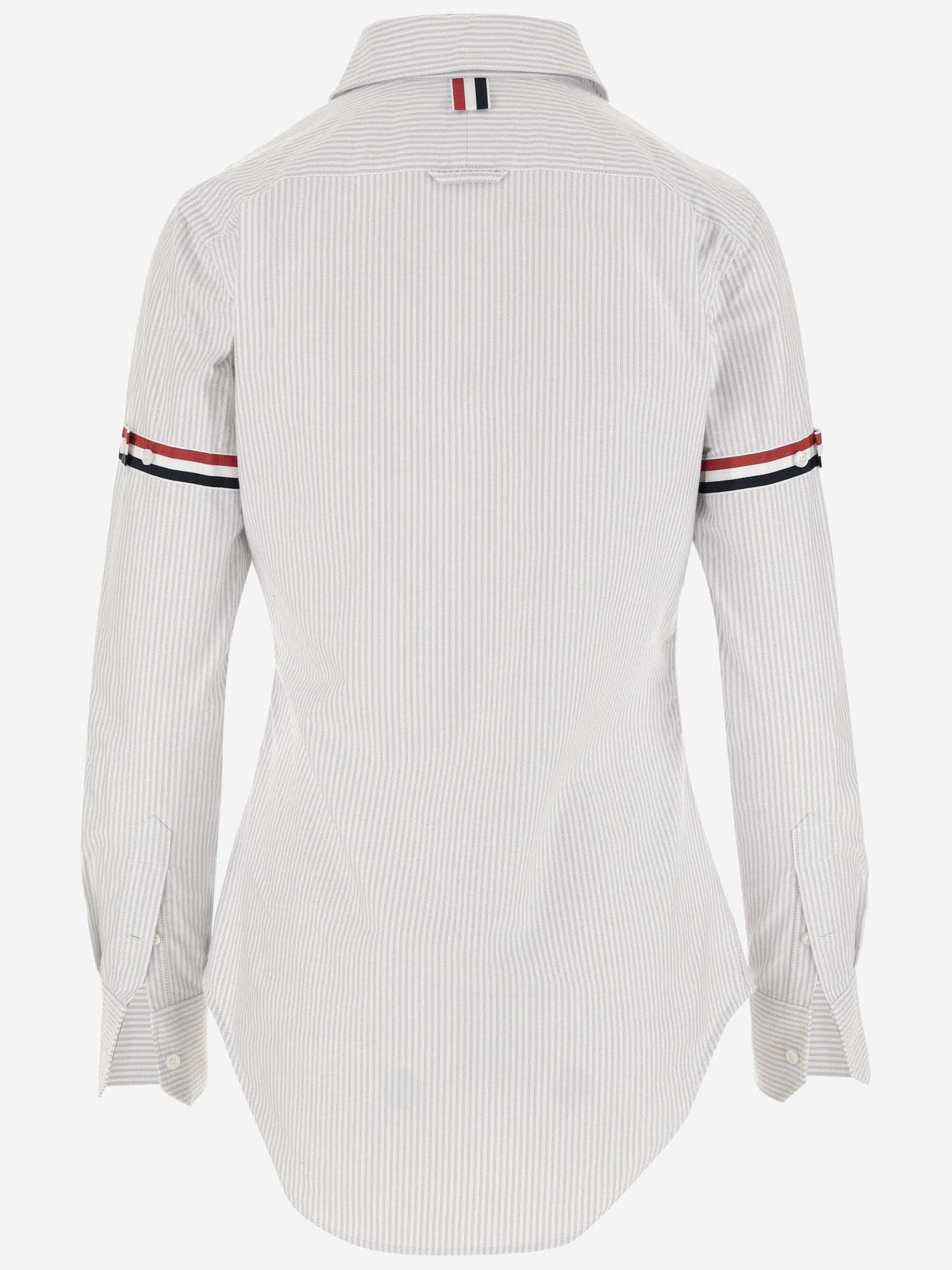 Thom Browne Printed Cotton Shirt In White