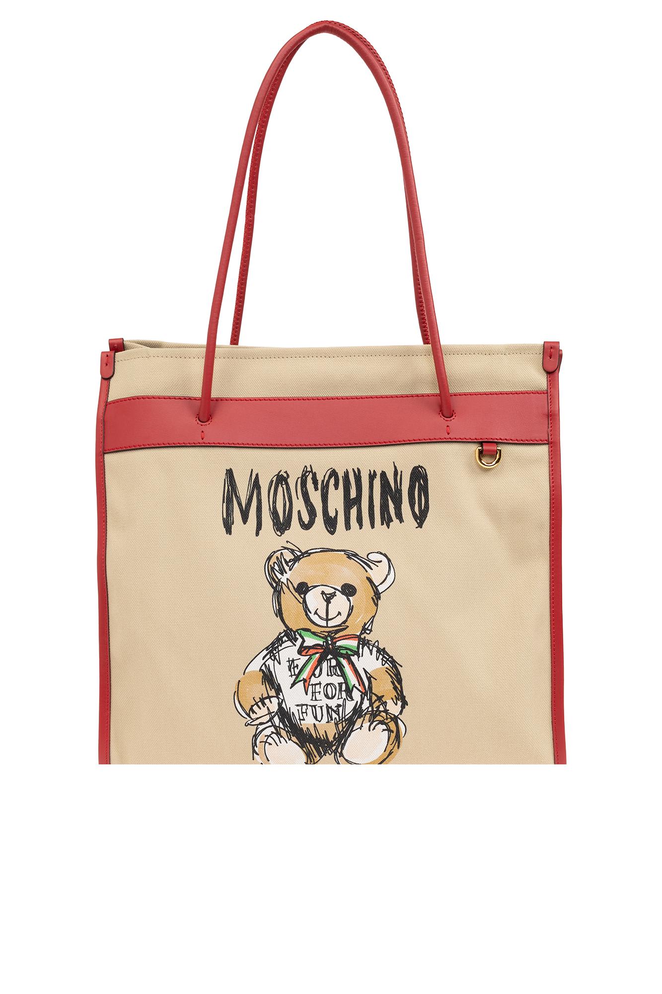 Moschino Shopper Bag In Beige
