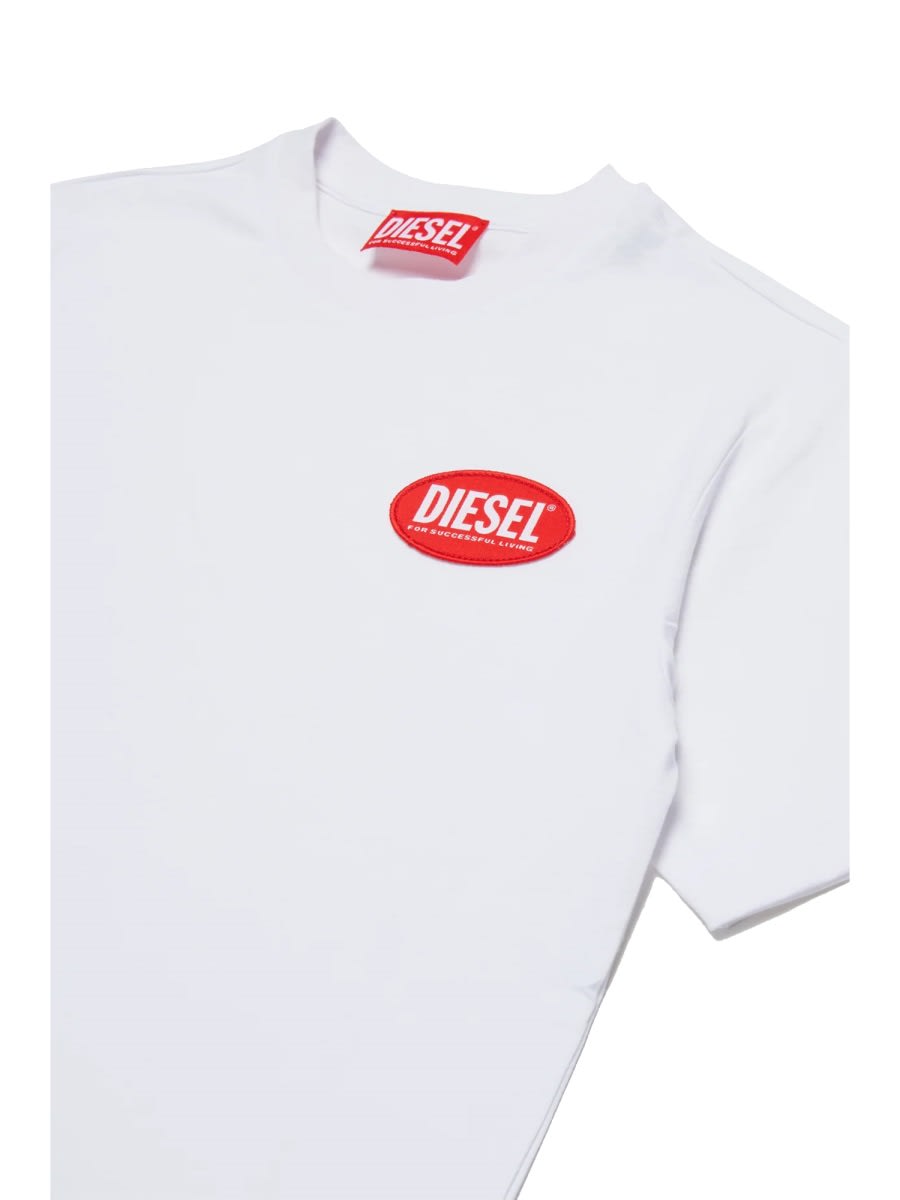 Diesel Tpatch Over T-shirt In White