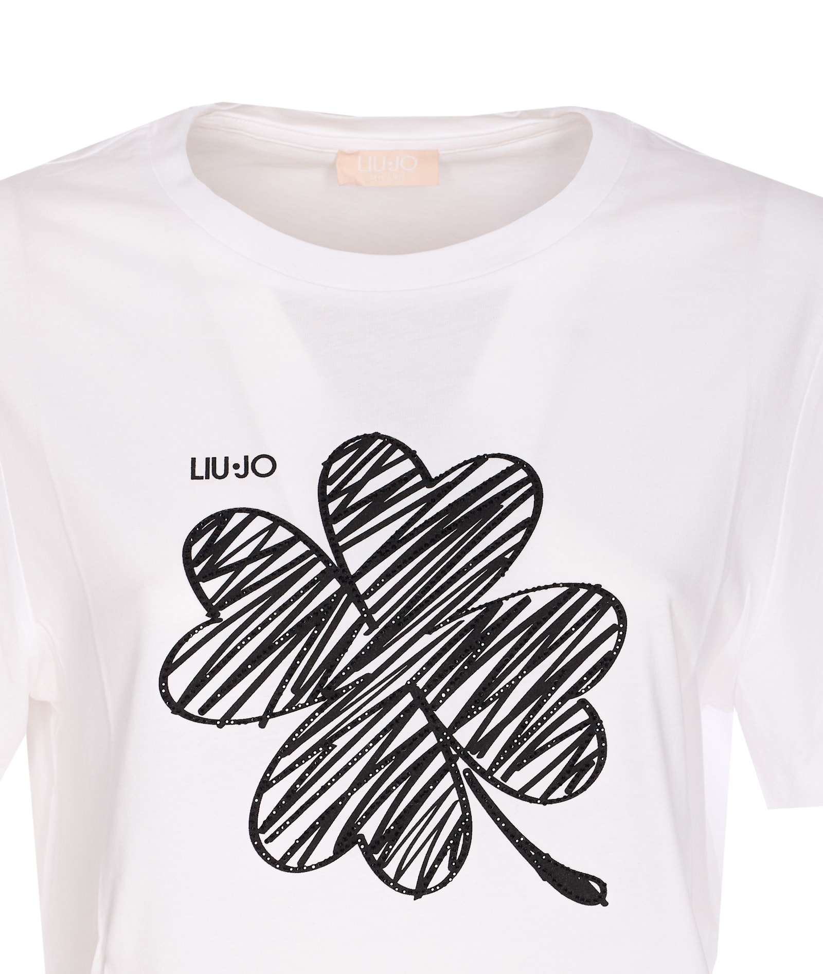 Liu •jo Graphic Print Short Sleeve T-shirt In White