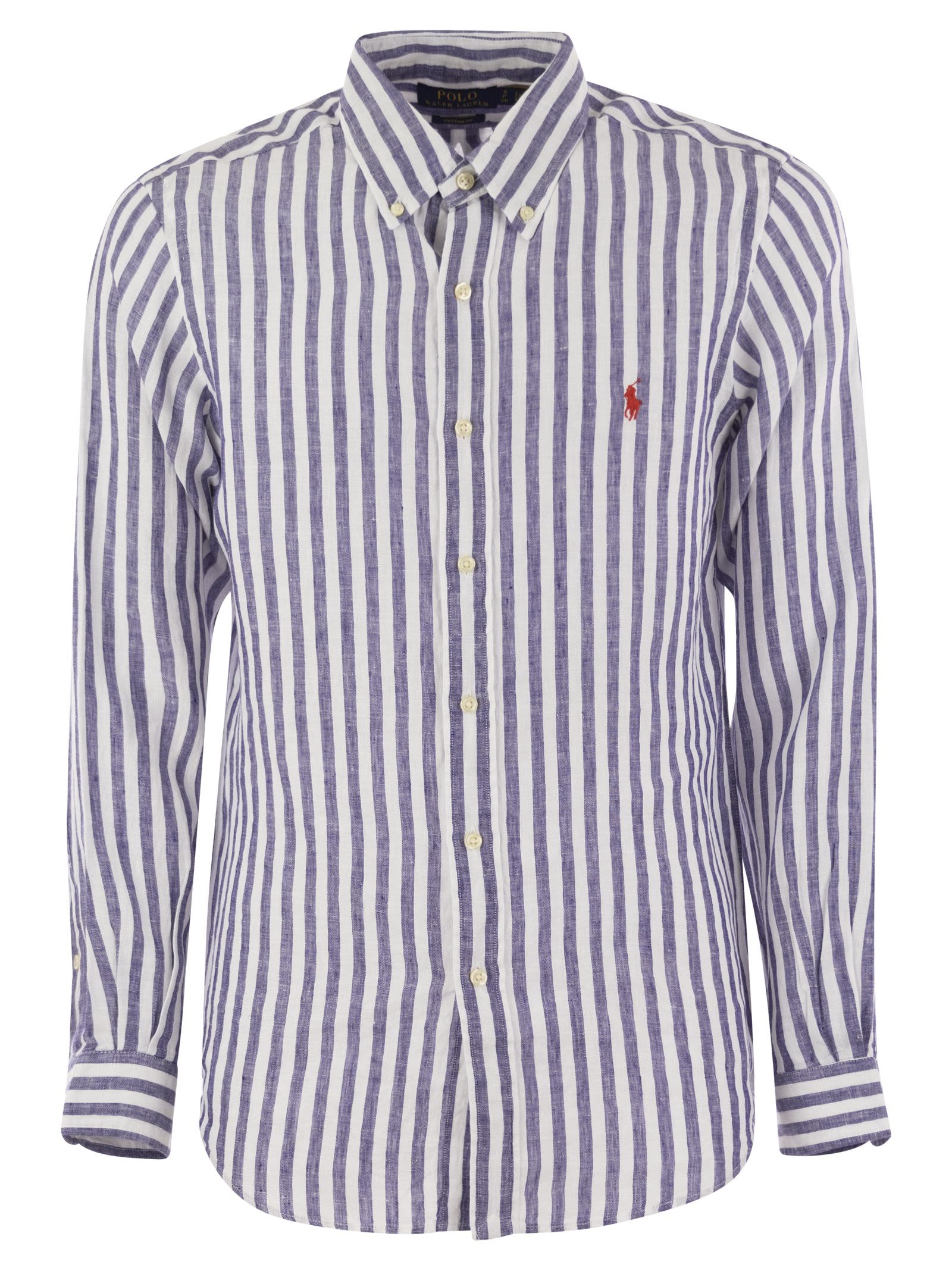 Custom-fit Striped Linen Shirt